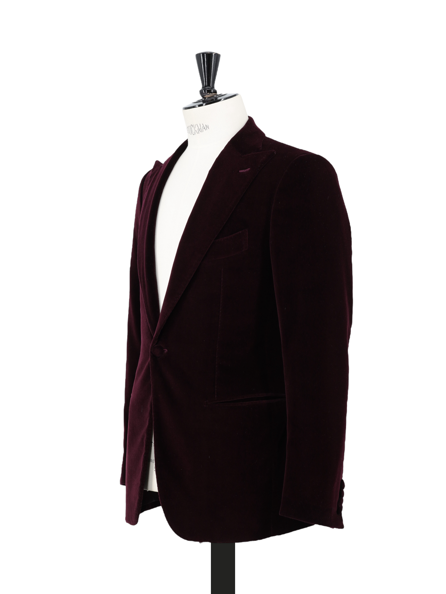 Cesare Attolini Burgundy Cotton Velvet Smoking Jacket