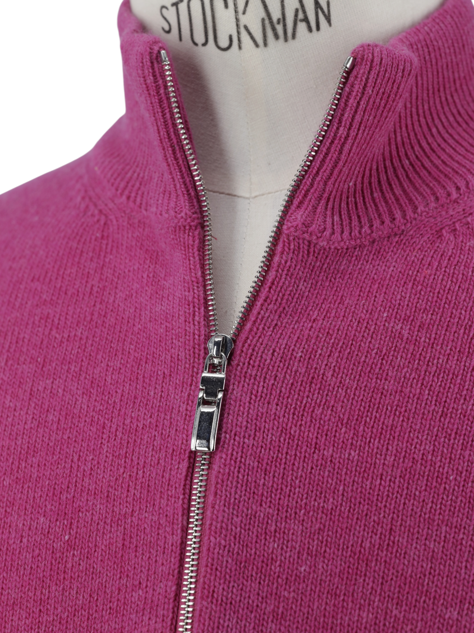 Ermenegildo Zegna Hot Pink Lightweight-Wool Half-Zip Sweater