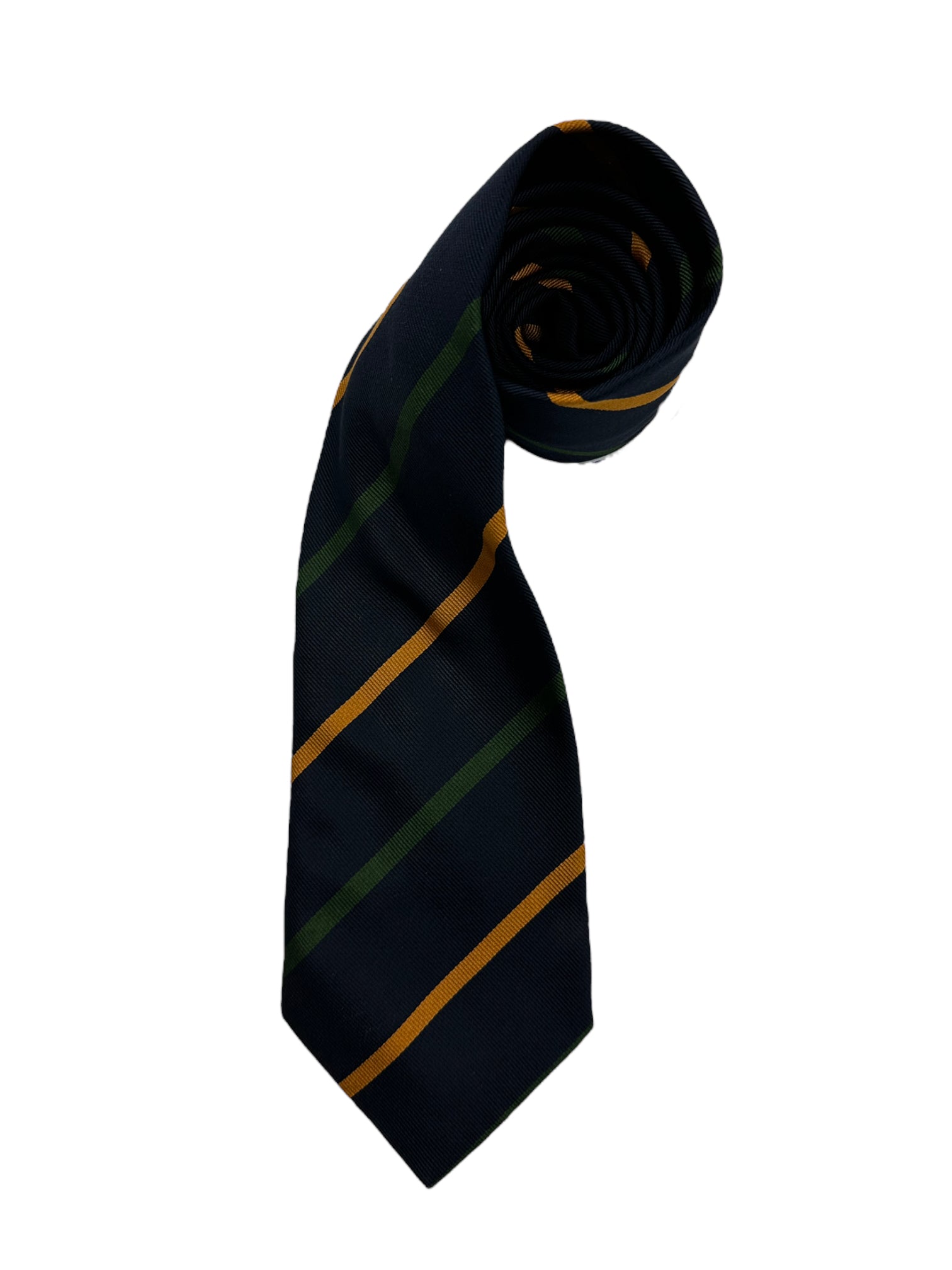 E.Marinella Navy Orange and Green Club Tie