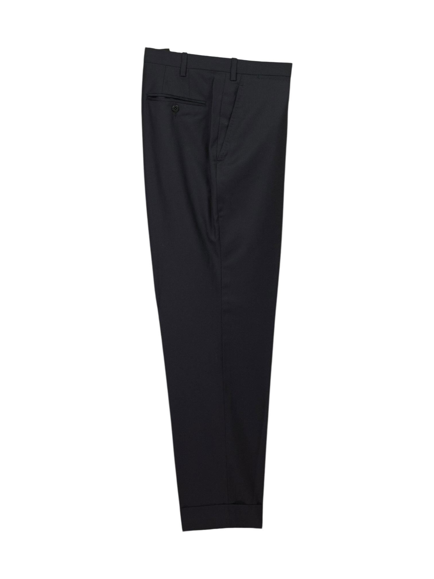 Kiton Navy Extrafine-Wool Timeless Twill Trousers