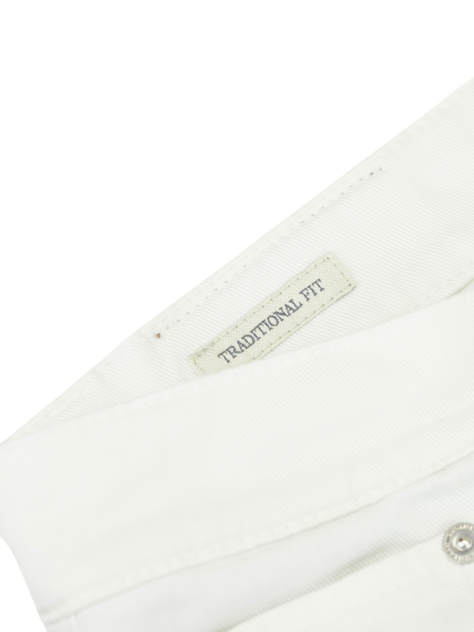 Brunello Cucinelli White Cotton Twill 5-Pocket Chino