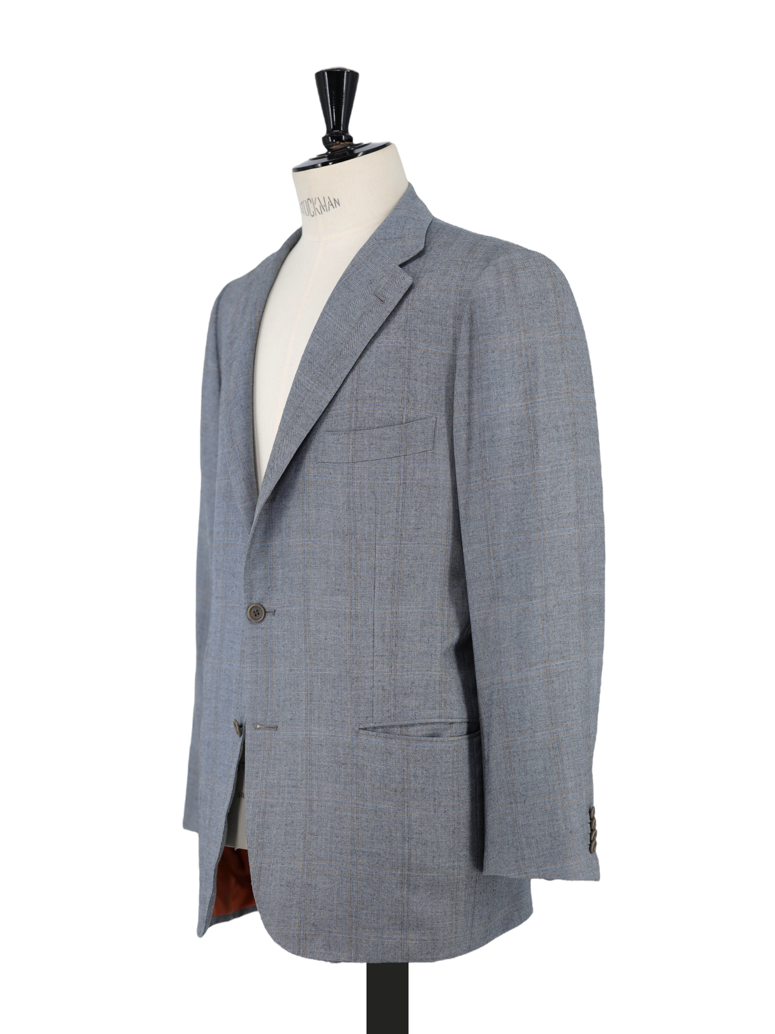 Kiton Grey Pure Cashmere Multicolor Windowpane Jacket