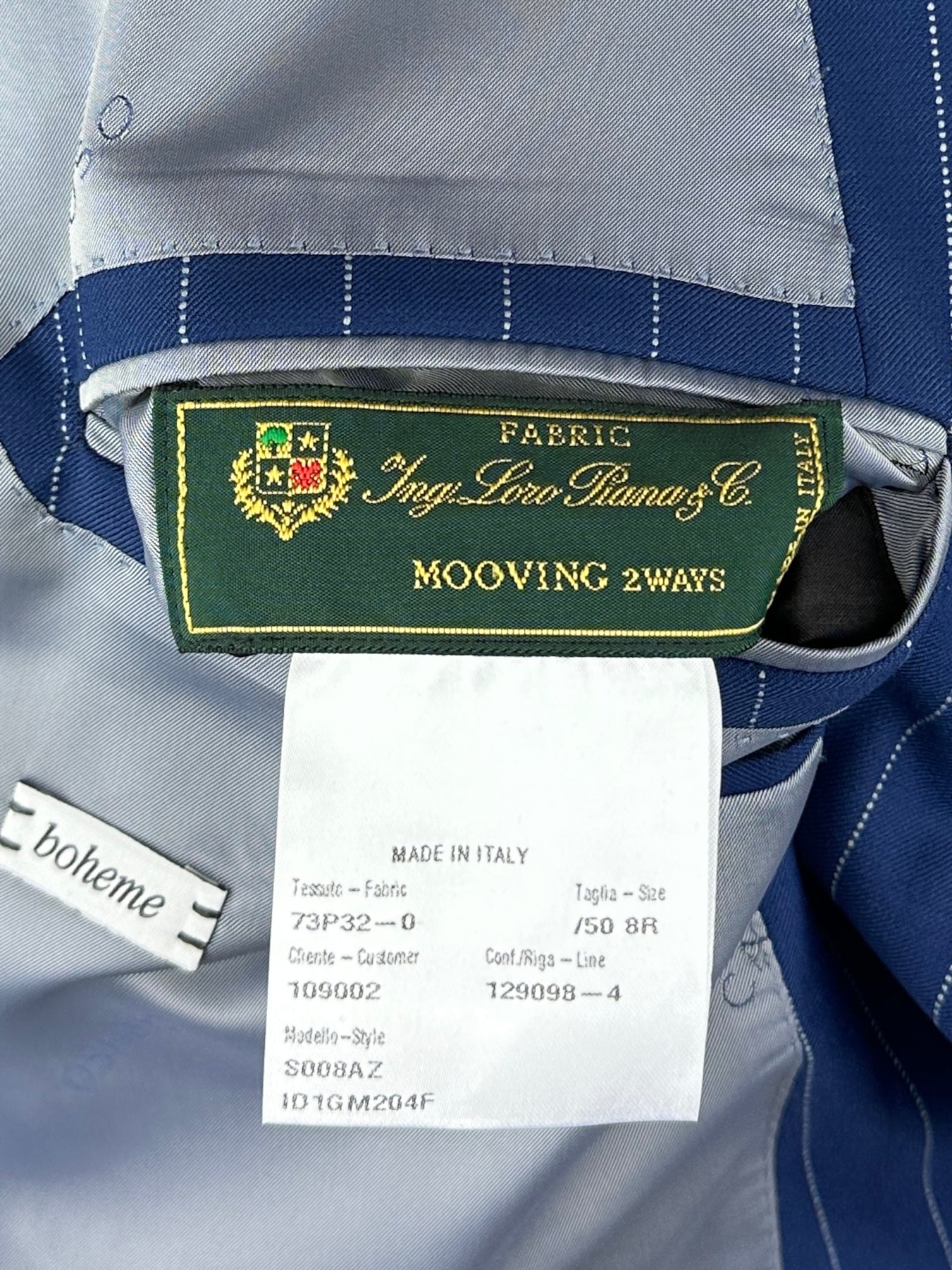 Caruso Royal Blue Boheme Pinstripe Suit + Extra Trousers