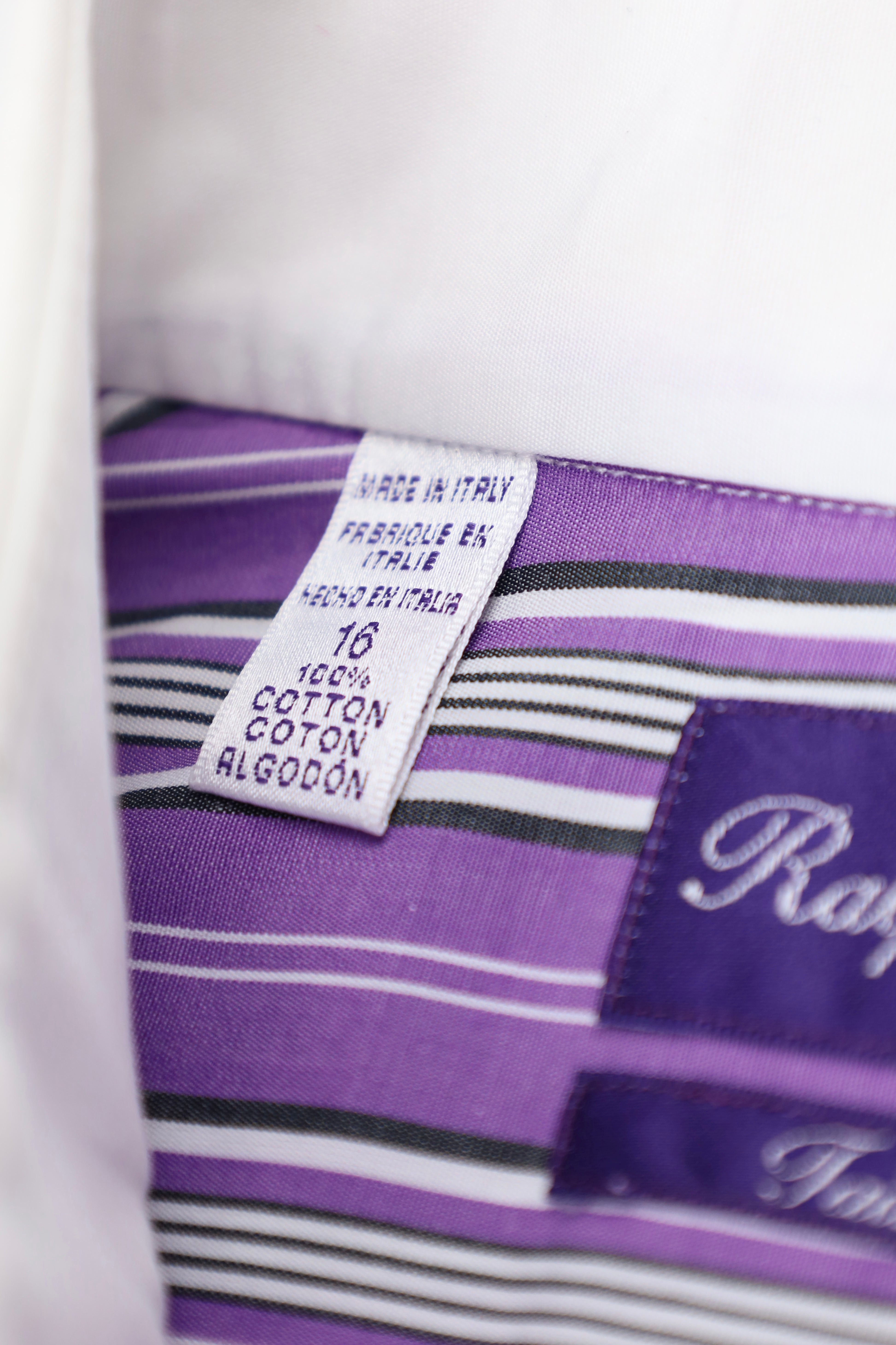 Ralph Lauren Purple Label Striped Contrast-Collar Shirt