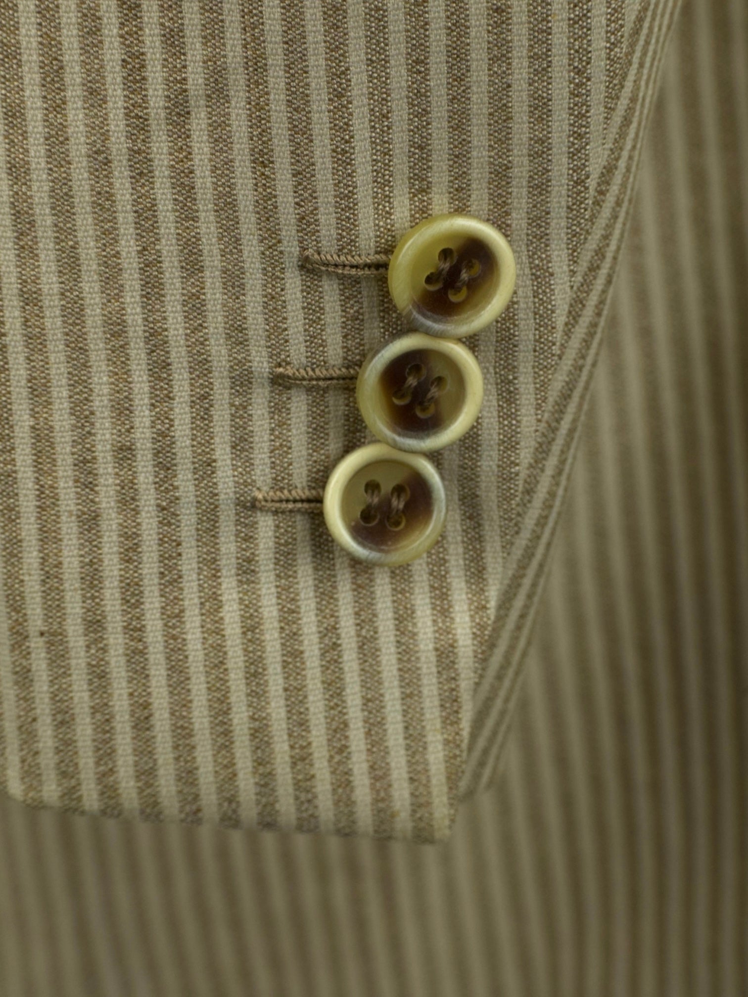 Brioni Sand Wool & Silk Pinstripe "Millennio" Summer Jacket
