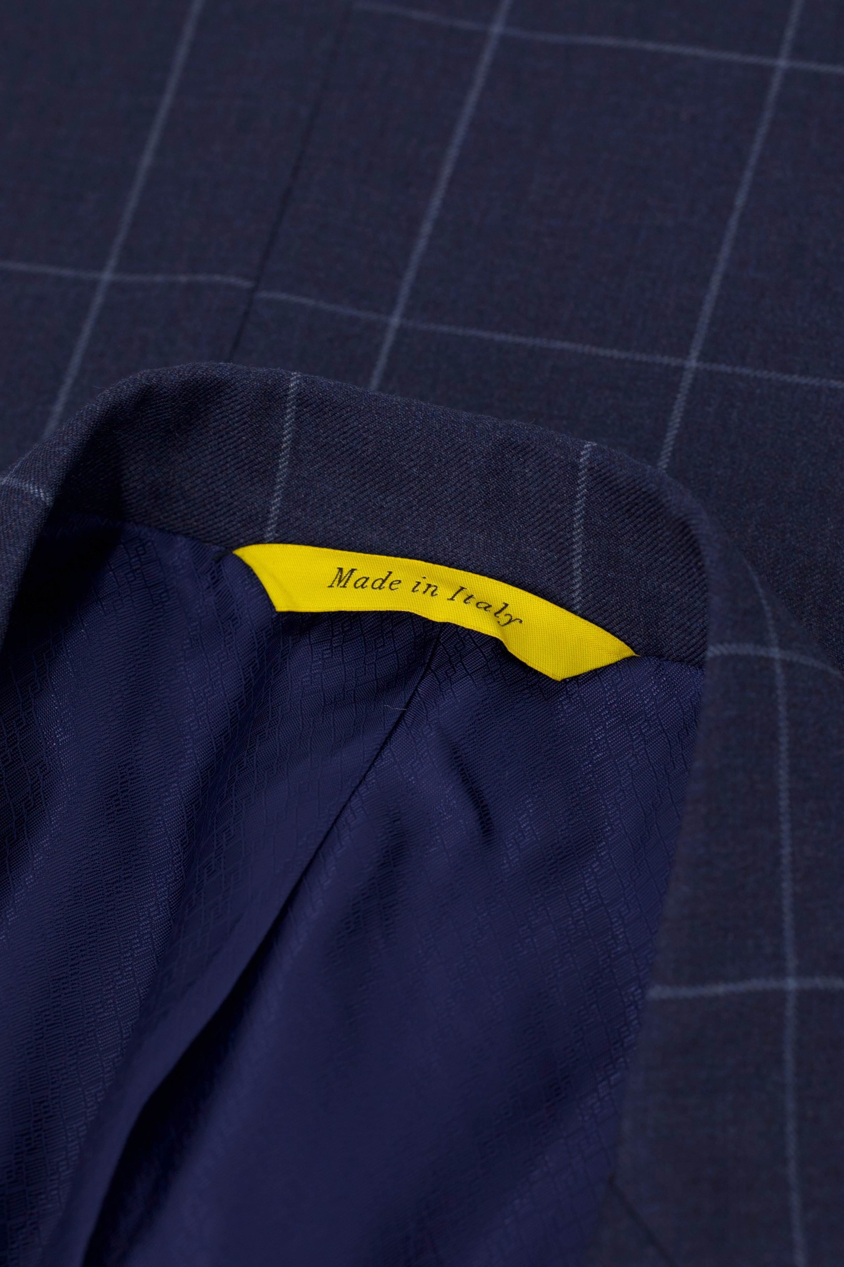 Canali Dark Blue Fine-Wool Windowpane Jacket