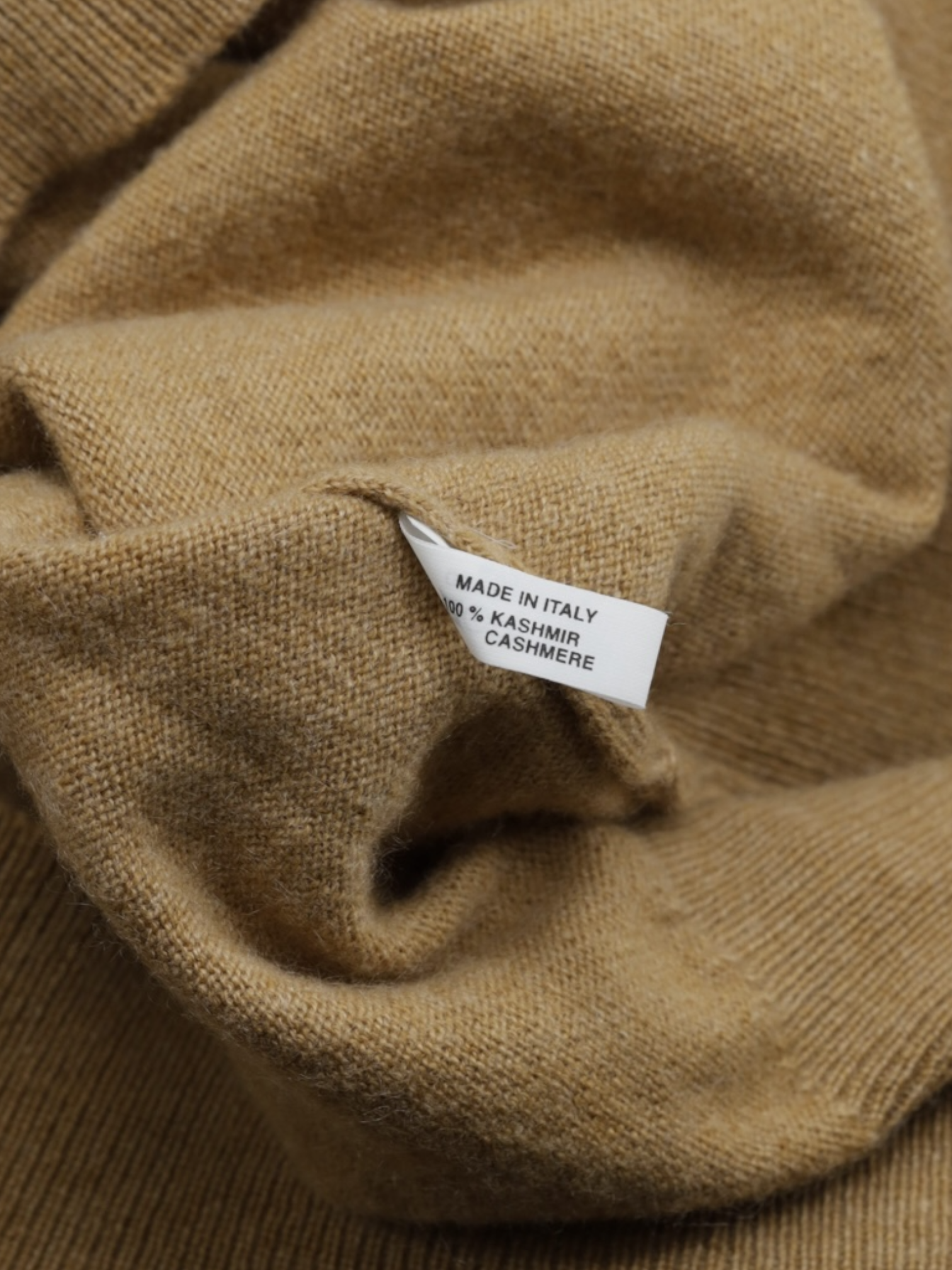 Canali Camel Brown Pure Cashmere "Exclusive Collection" V-Neck Sweater