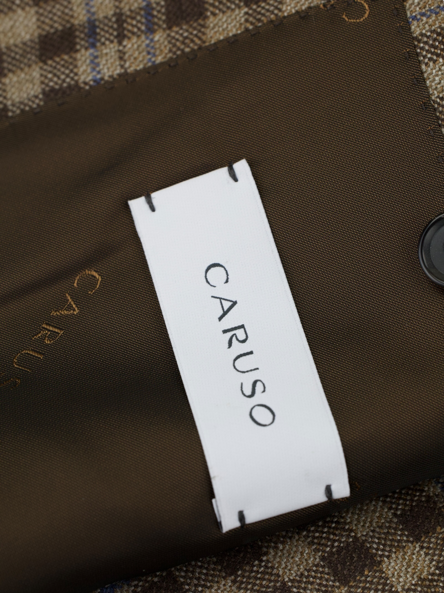 Caruso Brown & Blue Silk & Cashmere "Sunset" Boheme Jacket