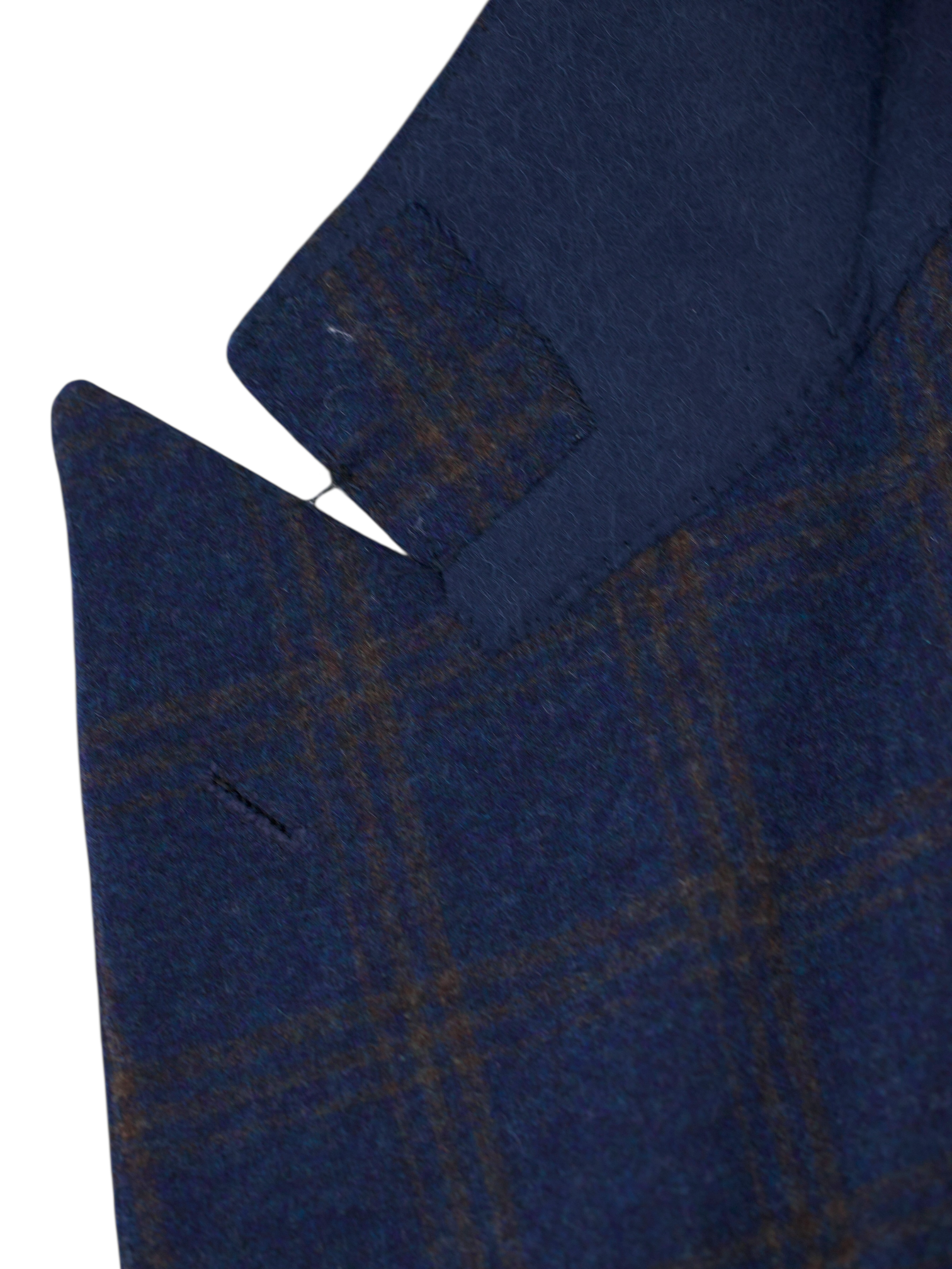 Kiton Dark Blue & Brown Pure Cashmere Double-Breasted "Evo" Jacket