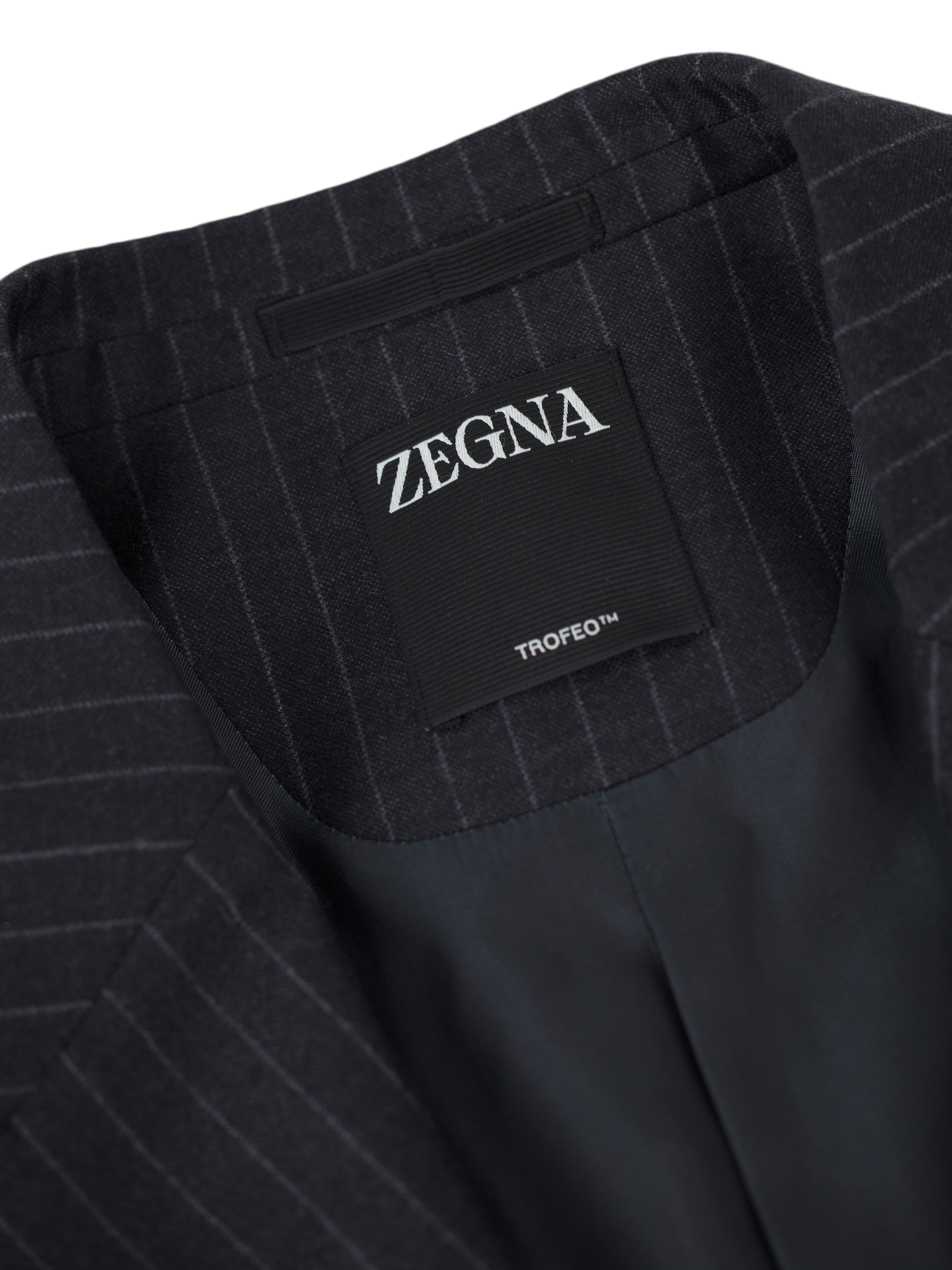 Ermenegildo Zegna Antracite Wool-Flannel Pinstripe Sartorial Suit