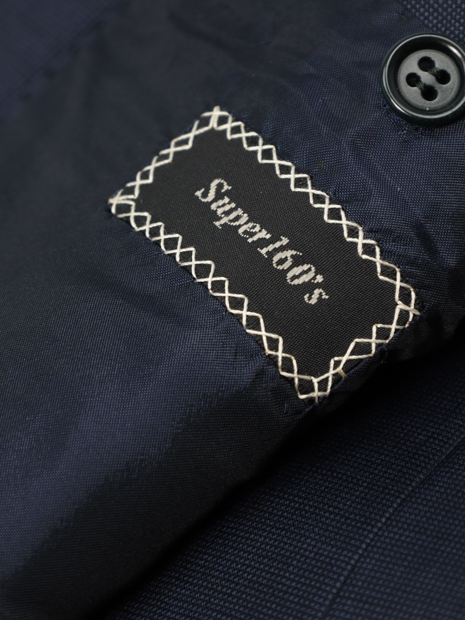 Brioni Navy Super 160's Micro-Pattern Parlamento Suit