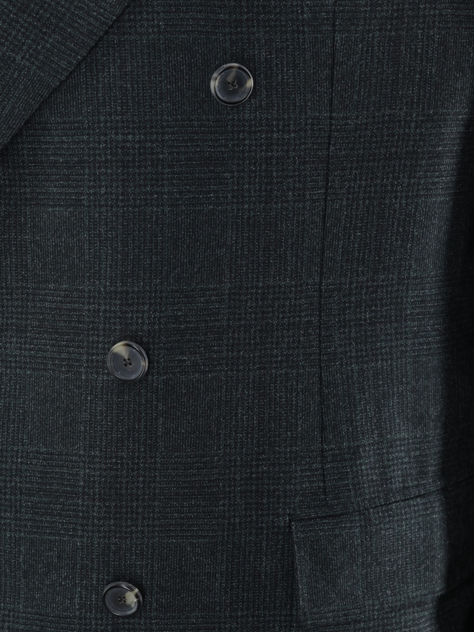 Cesare Attolini Forest Green Wool Double-Breasted Prince of Wales Jacket