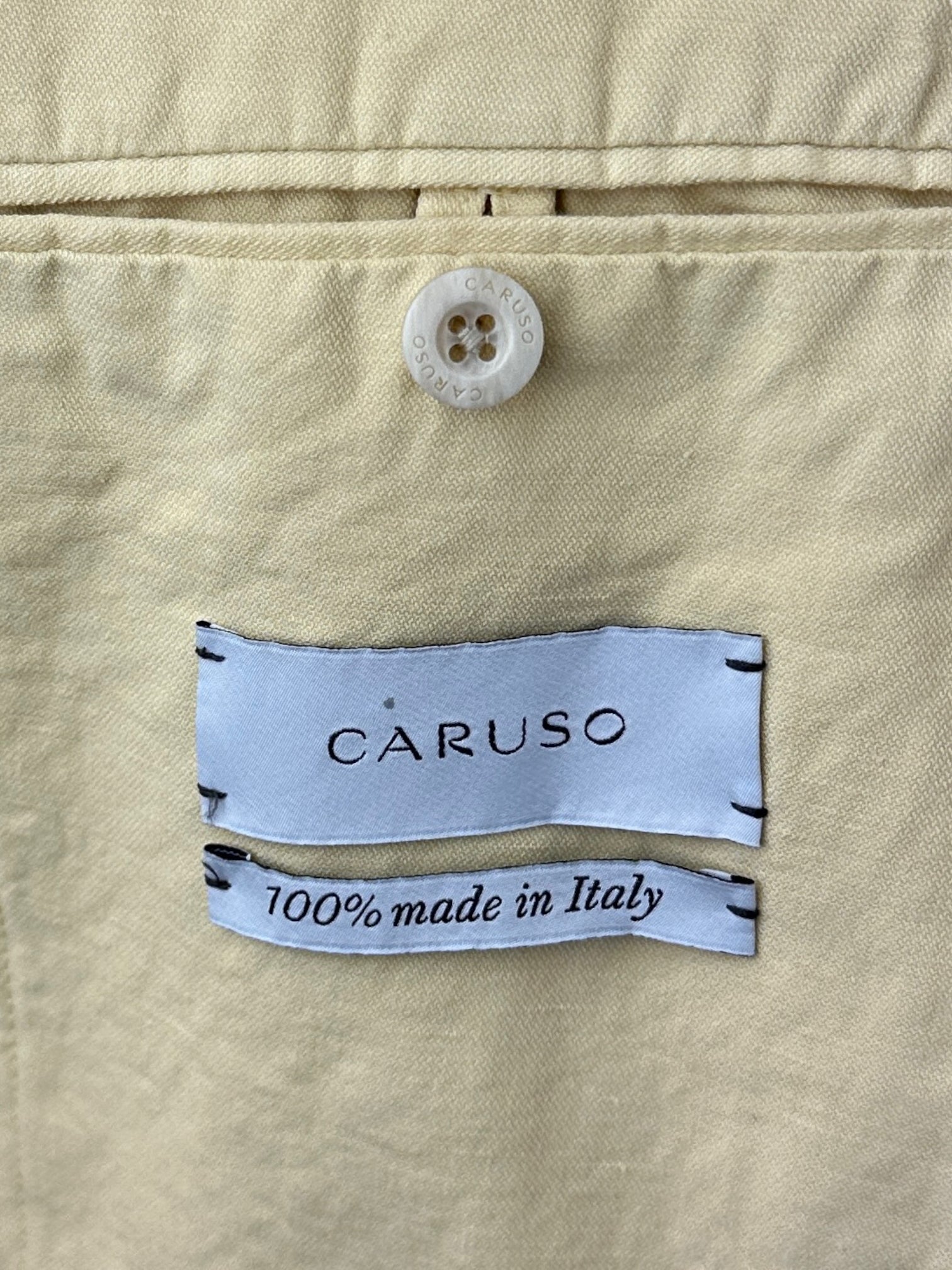 Caruso Yellow Cotton Blend Panarea Jacket