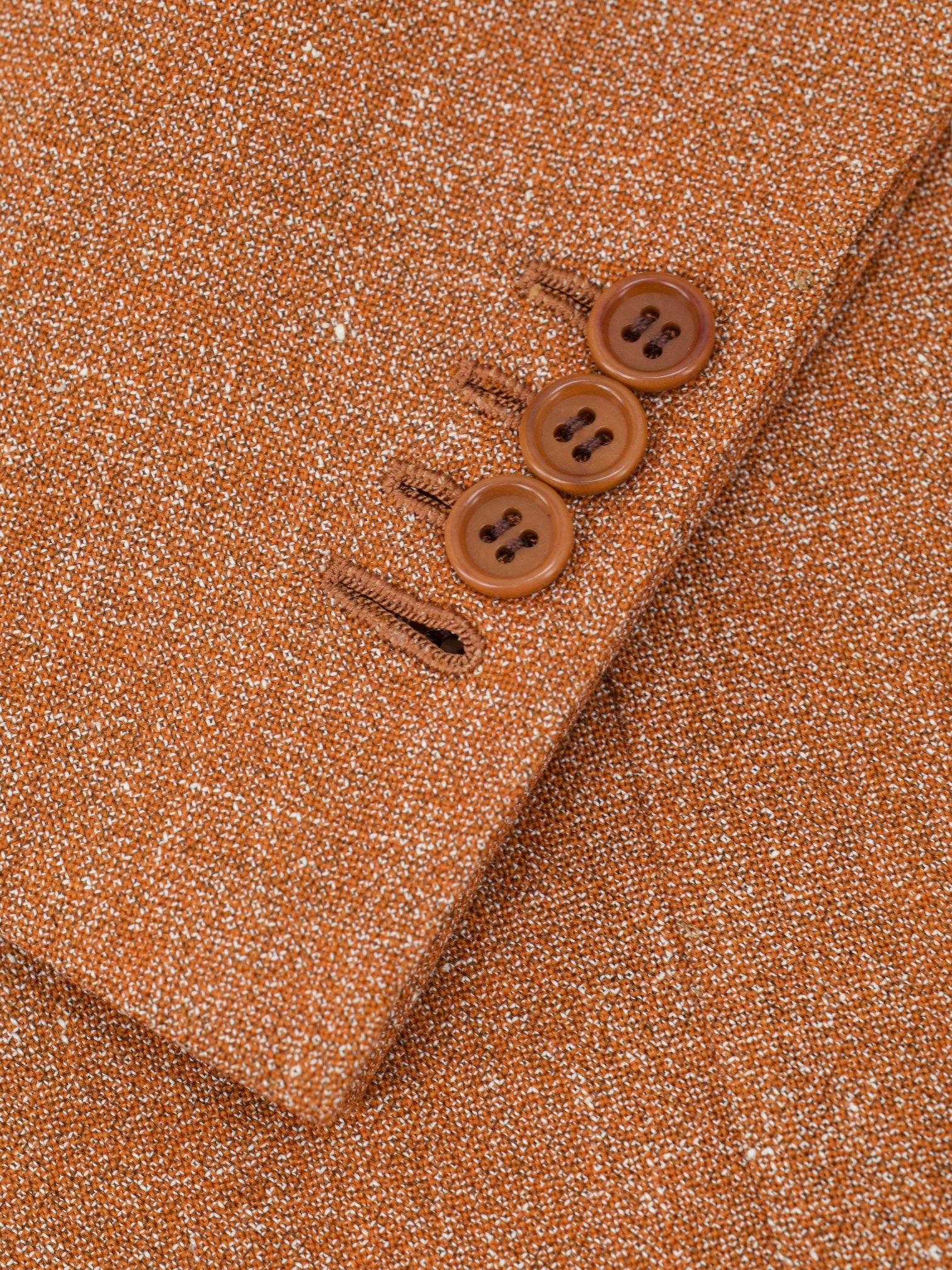 Kiton Terracotta Wool & Linen Mélange Summer Jacket