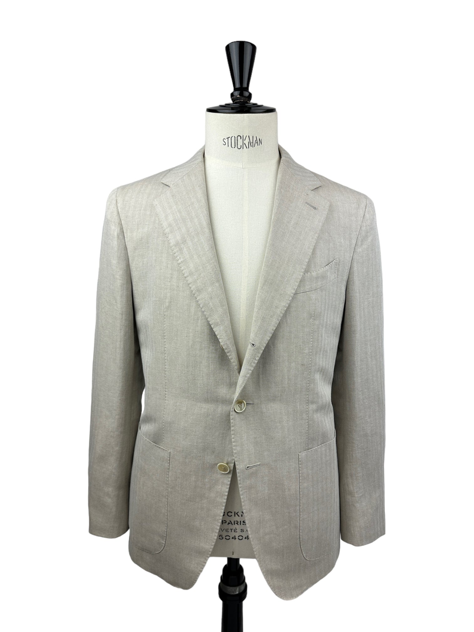 Caruso Sand Aida Herringbone Jacket