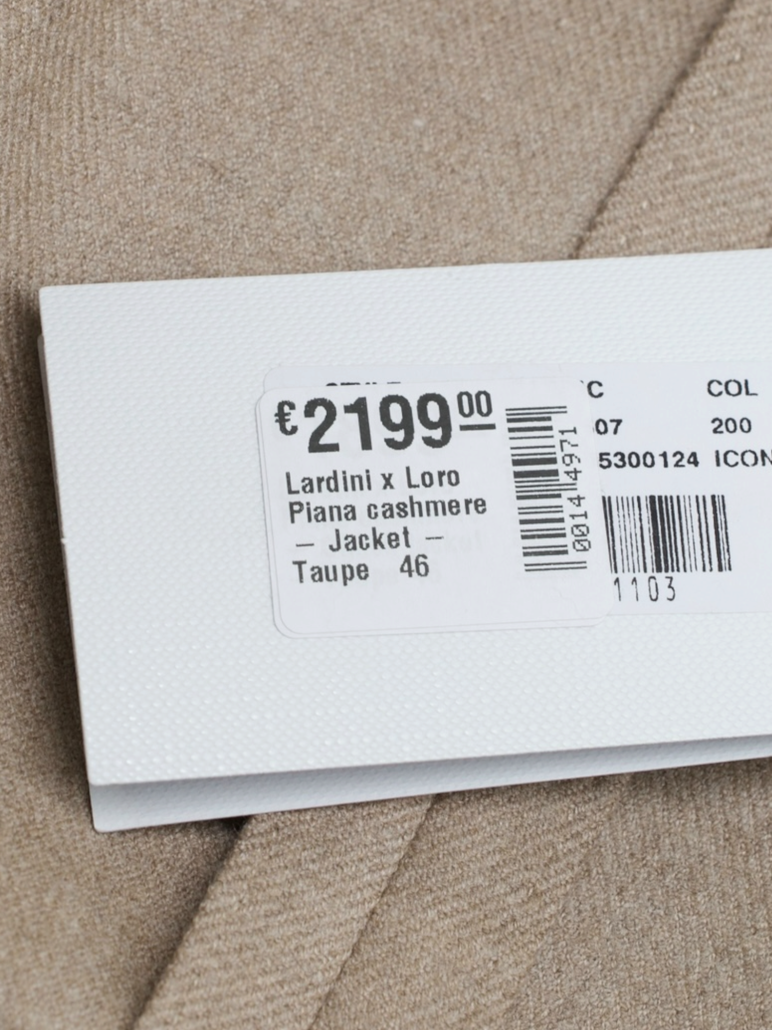 Lardini Light Brown Pure Cashmere-Award Twill Jacket