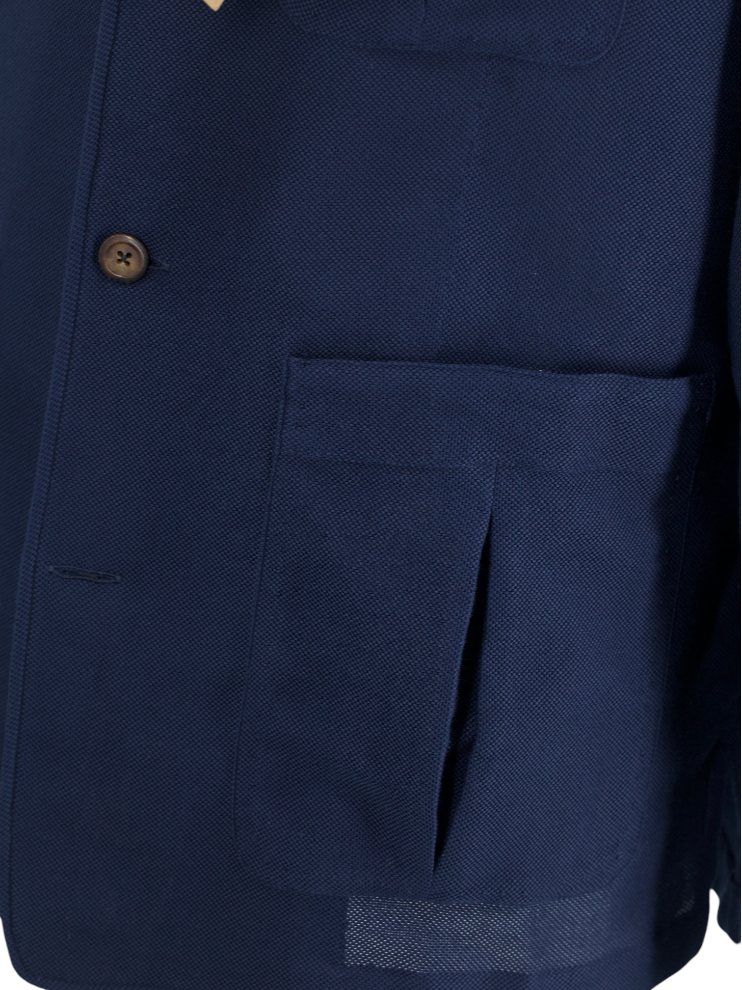 100 Hand Dark Blue Drago Cotton-Piqué Traveller Jacket