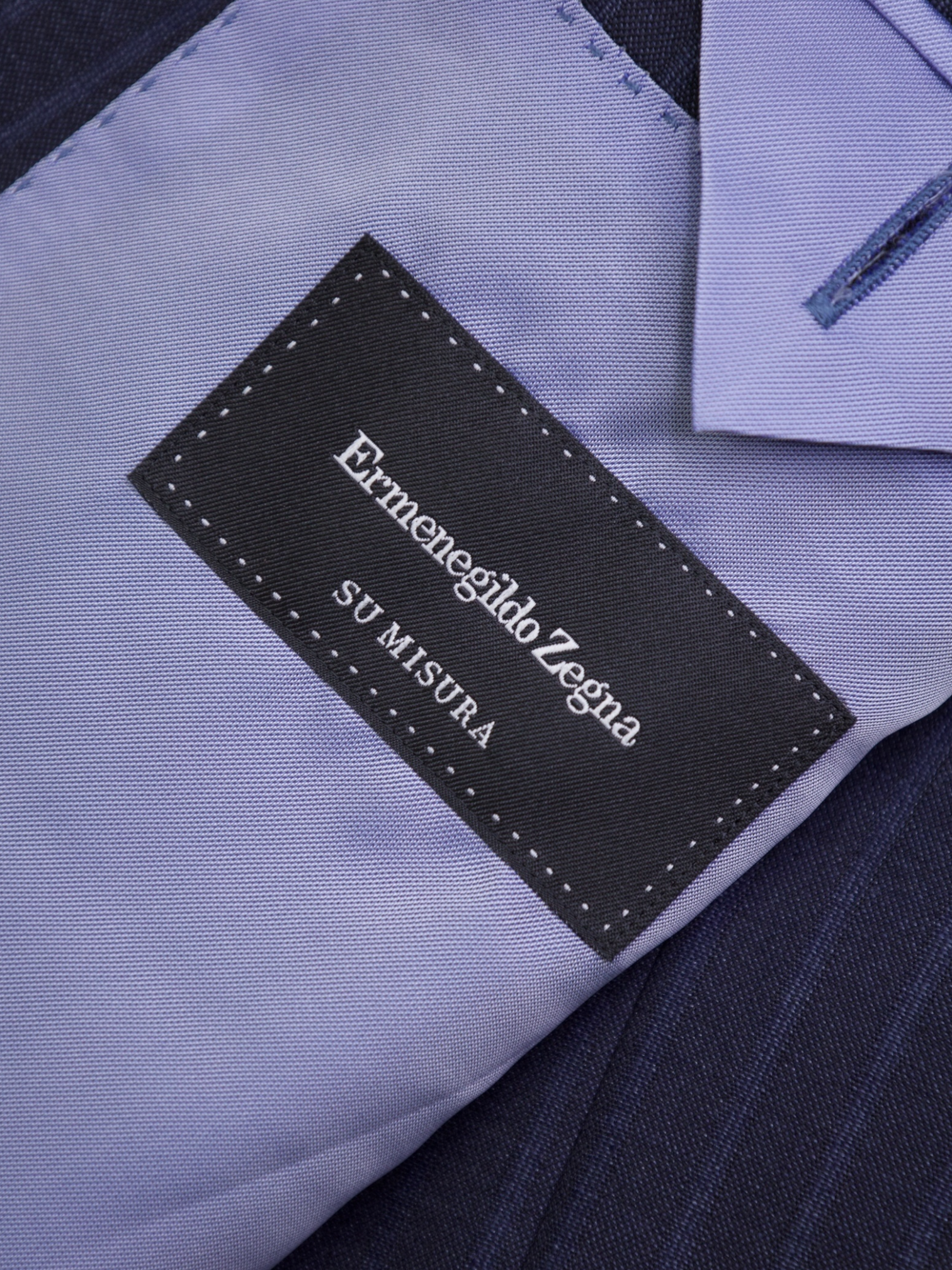 Ermenegildo Zegna Blue Wool & Silk Trofeo 600 Pinstripe Suit