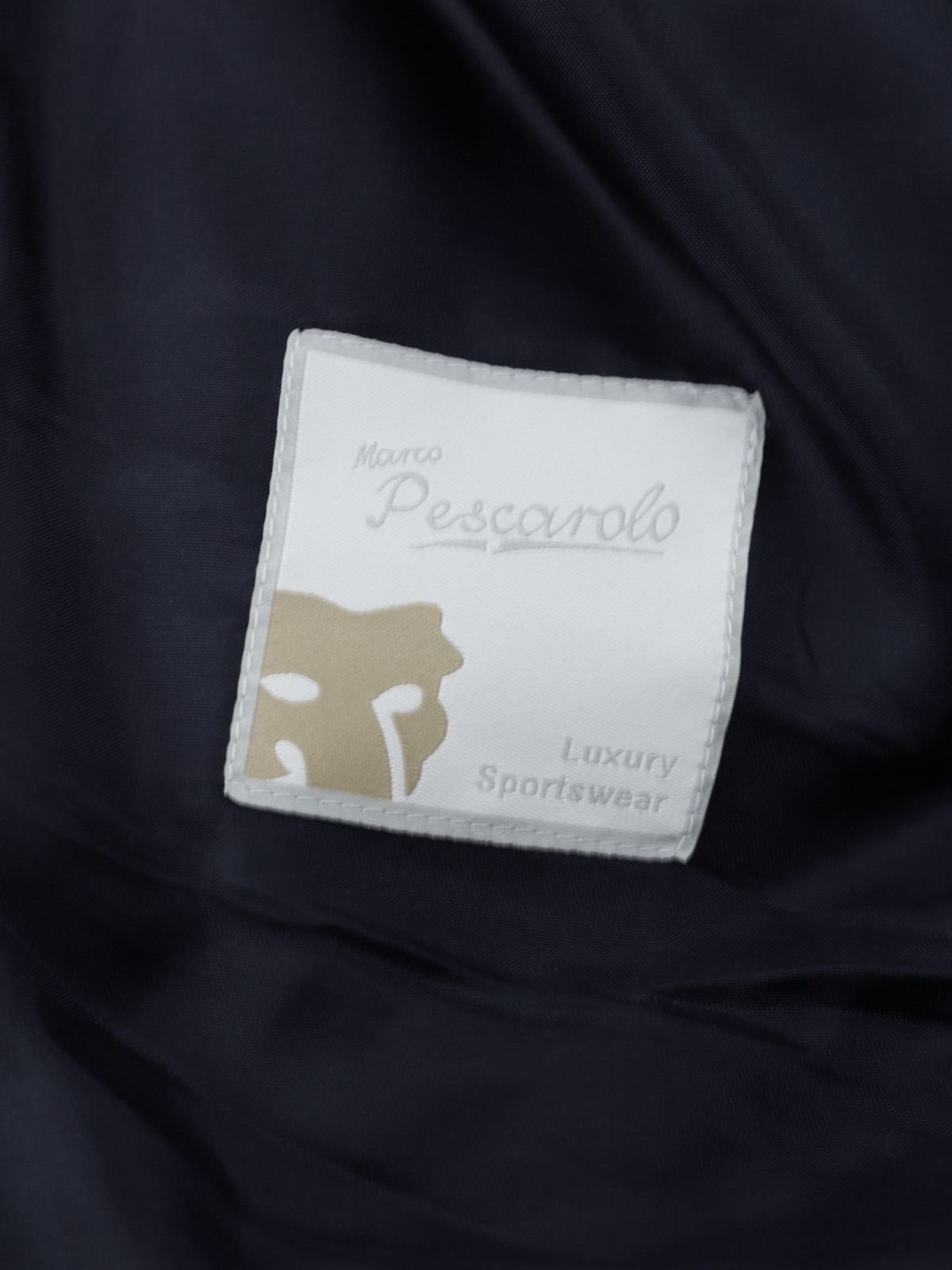 Marco Pescarolo Navy Wool & Stretch Zip-Up Luxury Tracksuit