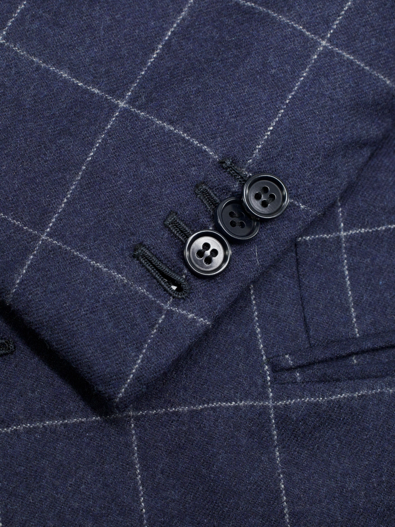 Kiton Navy Pure Plushy-Cashmere Windowpane Sartorial Winter Suit
