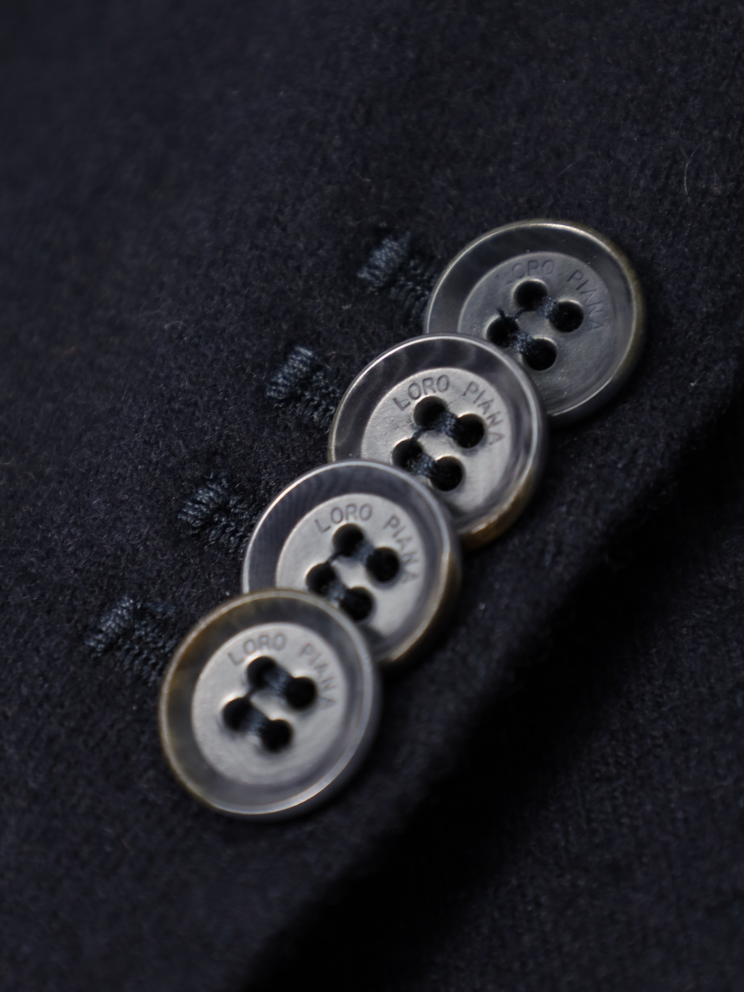 Loro Piana Navy Cashmere Jersey Knitted Blazer