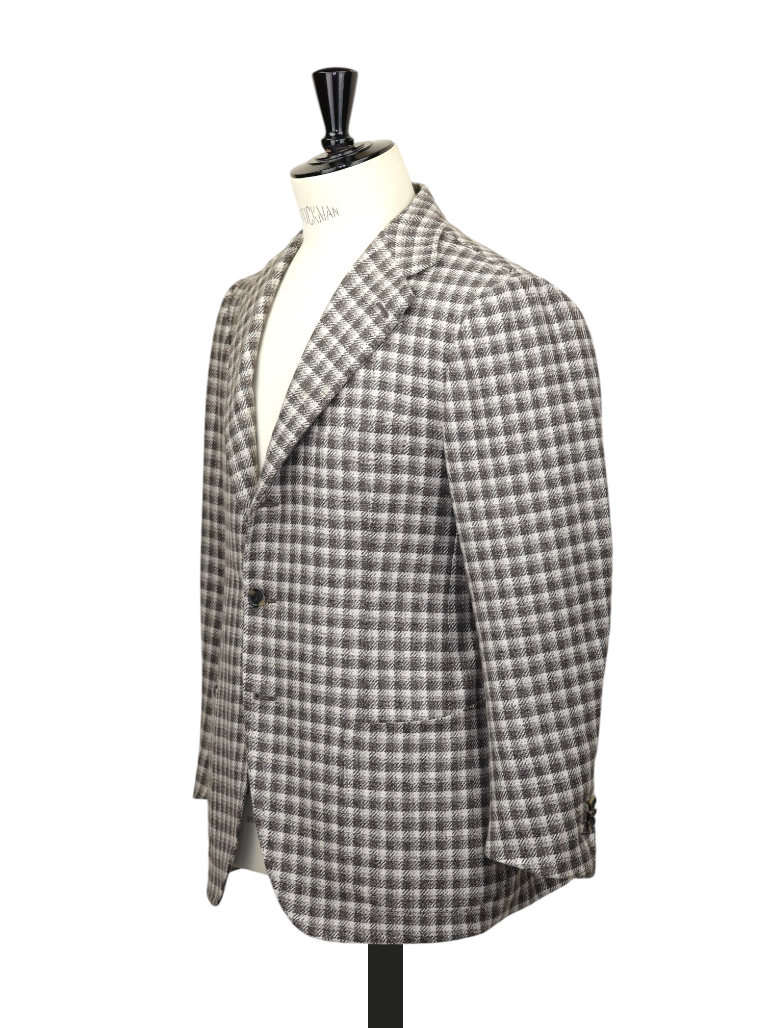 Cesare Attolini Light Brown & Taupe Pure Cashmere Gingham-Check Jacket