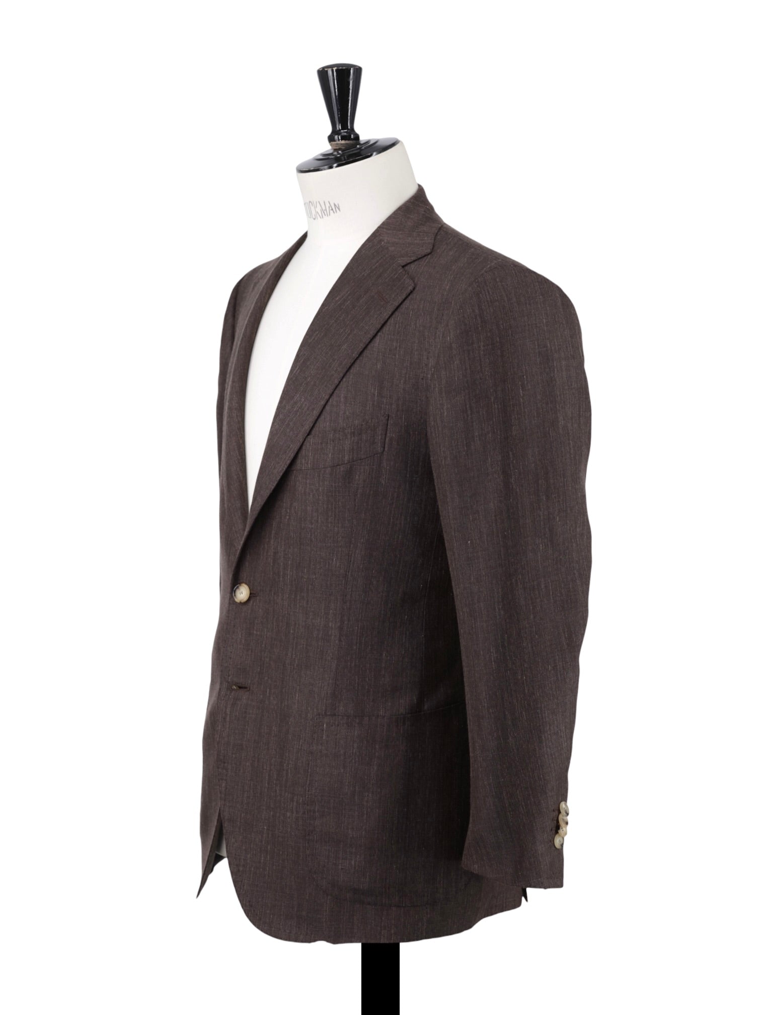 Cesare Attolini Castagne Brown Wool, Silk & Linen Melange Jacket