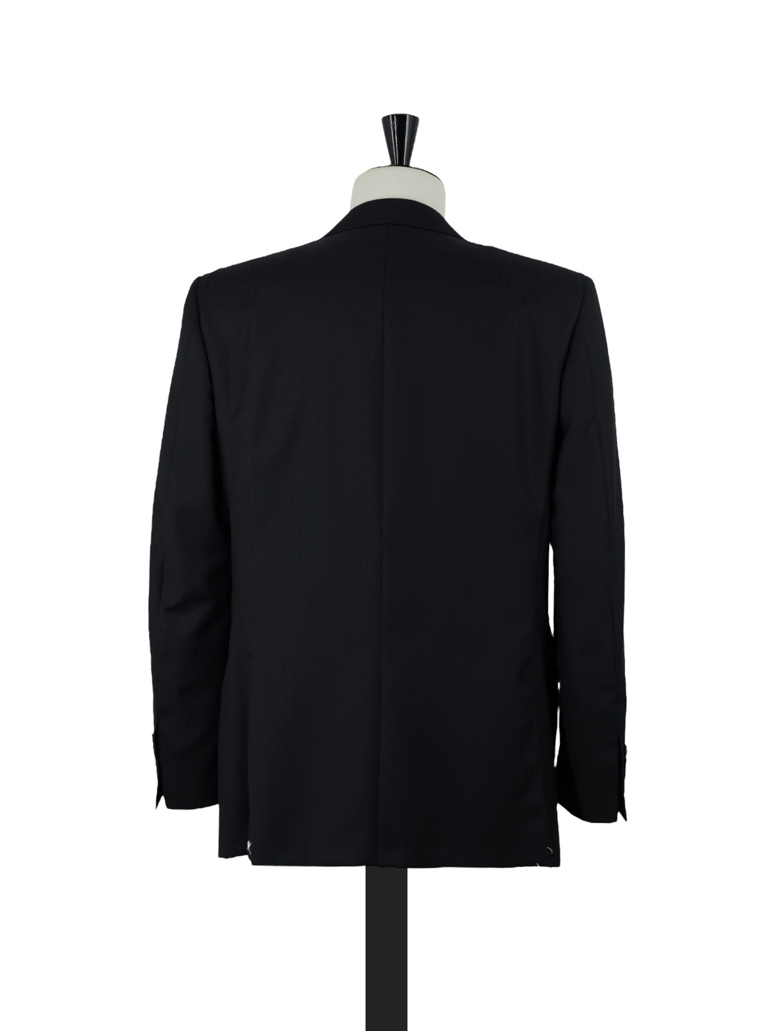 Canali Black Extrafine Wool Herringbone Jacket