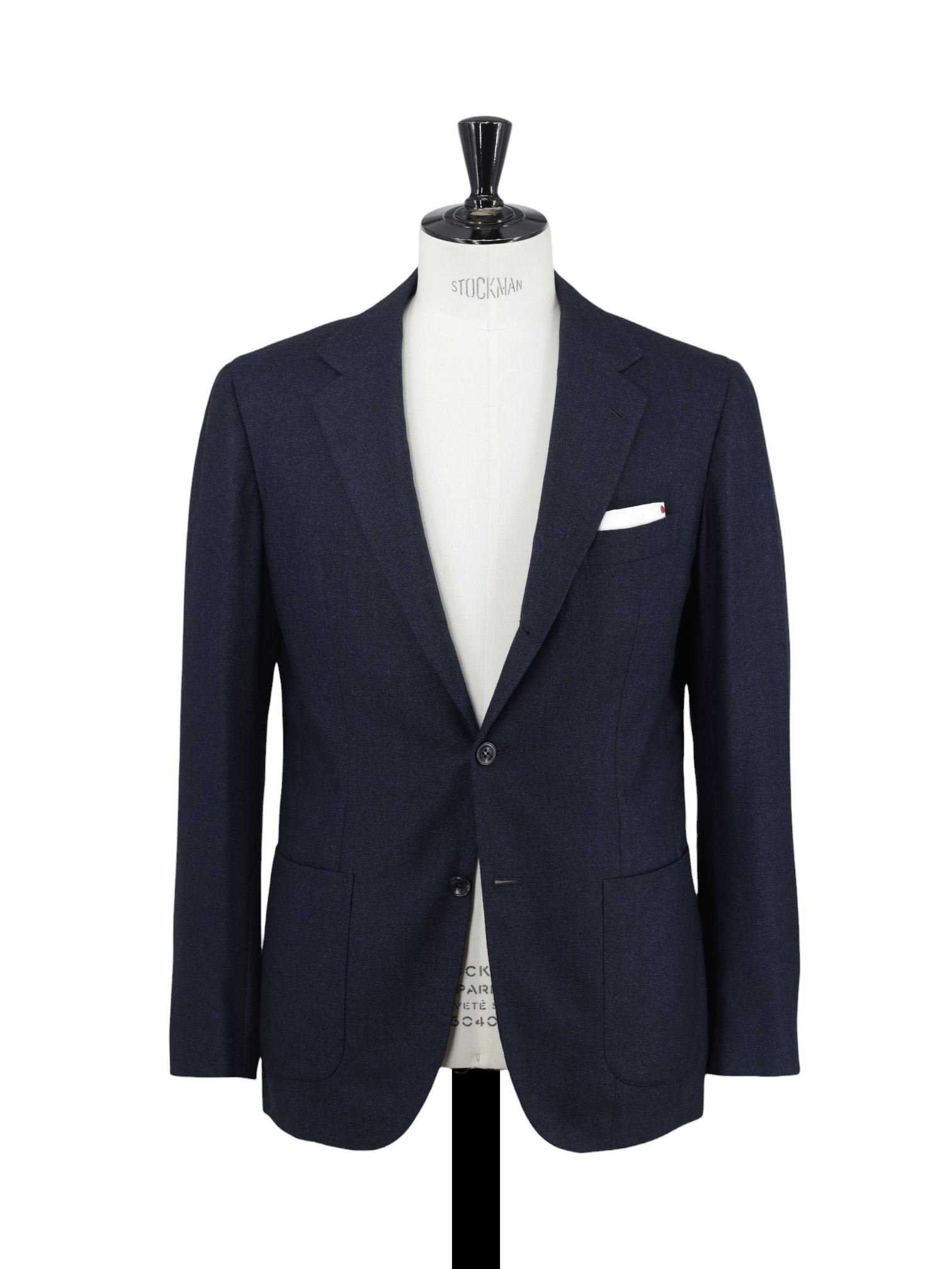 Kiton Navy Pure Cashmere Bicolor Micro-Pattern Winter Suit