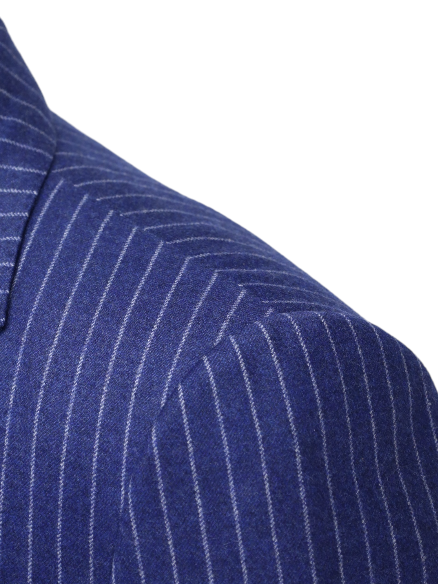 Caruso Blue Loro Piana Wool & Cashmere Flannel Pinstripe Suit