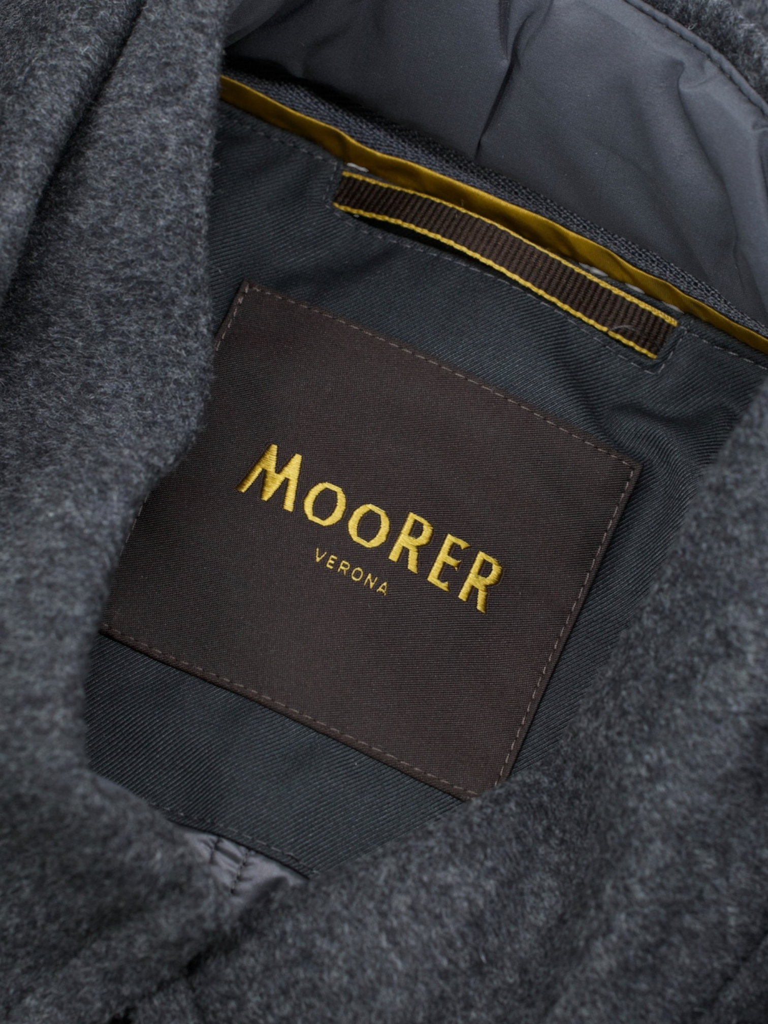 MooRER Dark Grey Wool & Cashmere Montesi Overcoat