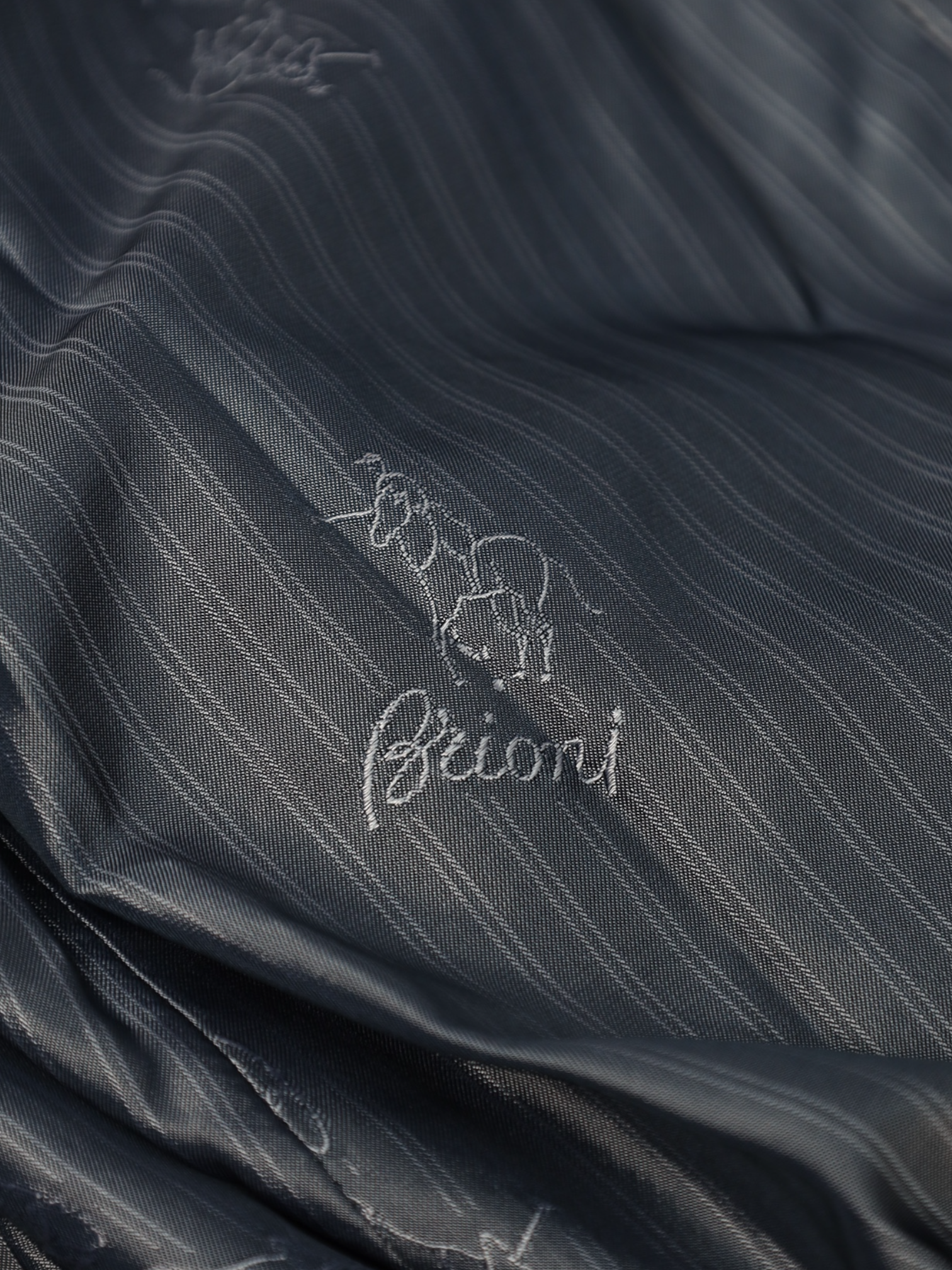 Brioni Navy Cotton & Bamboo Velvet Pallavicin Jacket