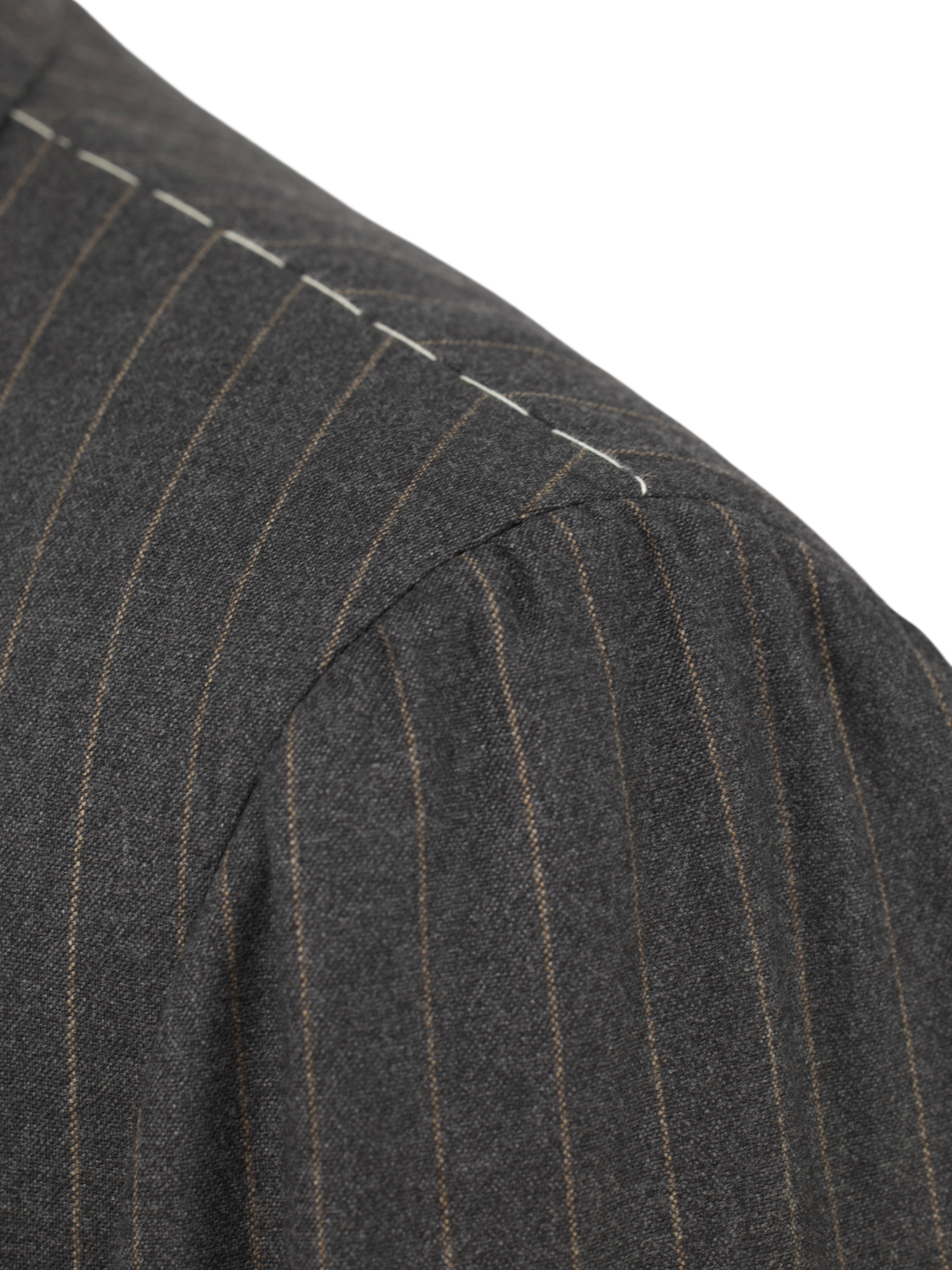 Cesare Attolini Grey & Brown Super 120's Pinstripe Suit