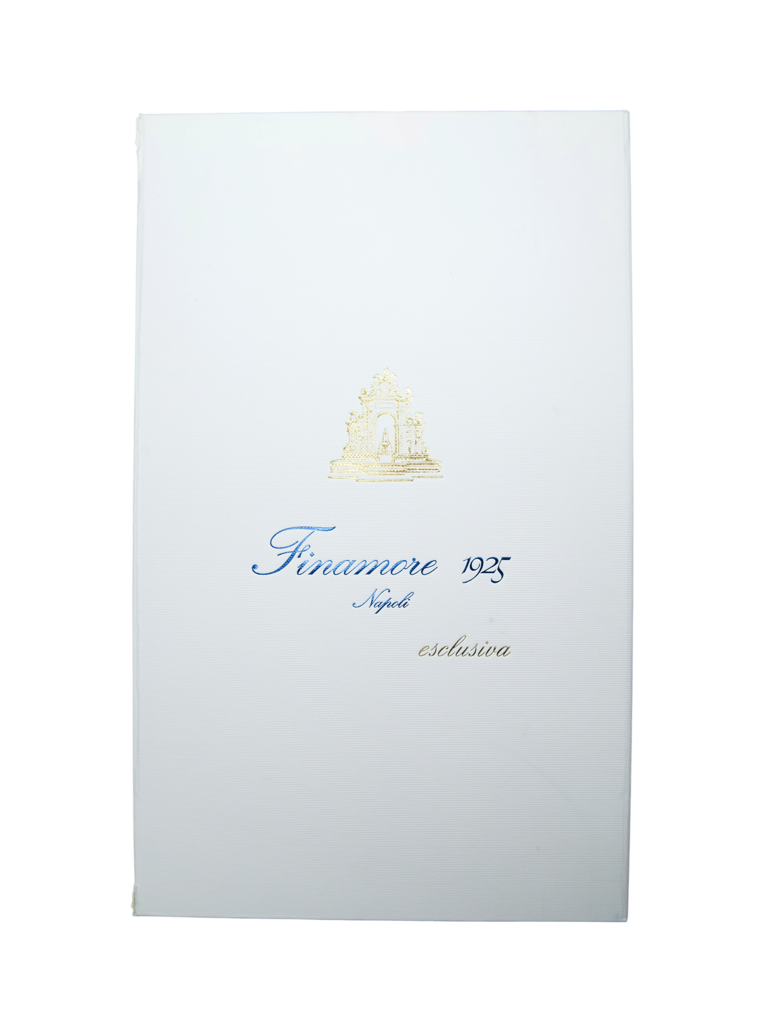 Finamore Esclusiva White Cotton Handmade One-Piece-Collar Twill Shirt