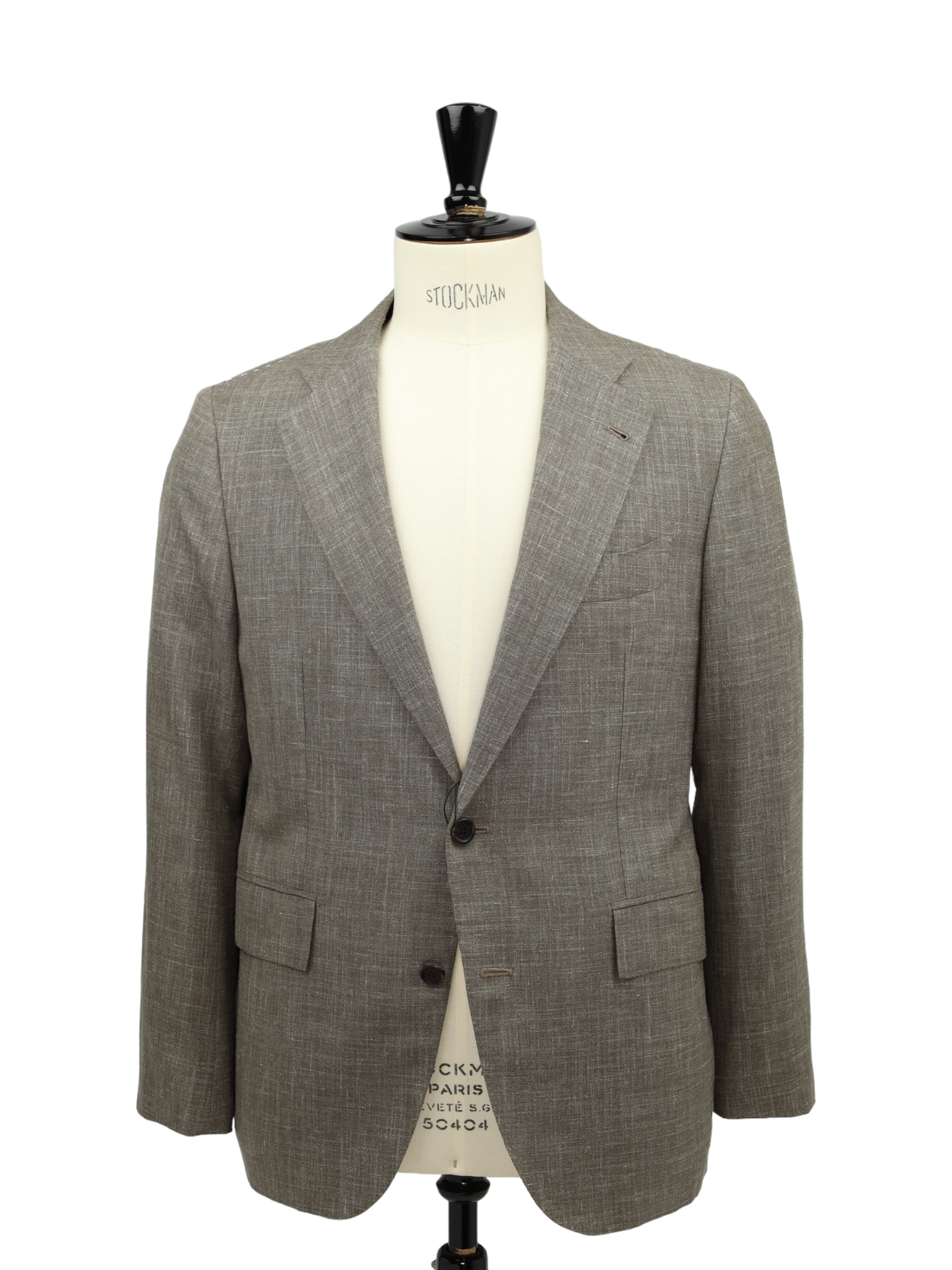 Orazio Luciano Brown Wool, Silk & Linen Melange Jacket