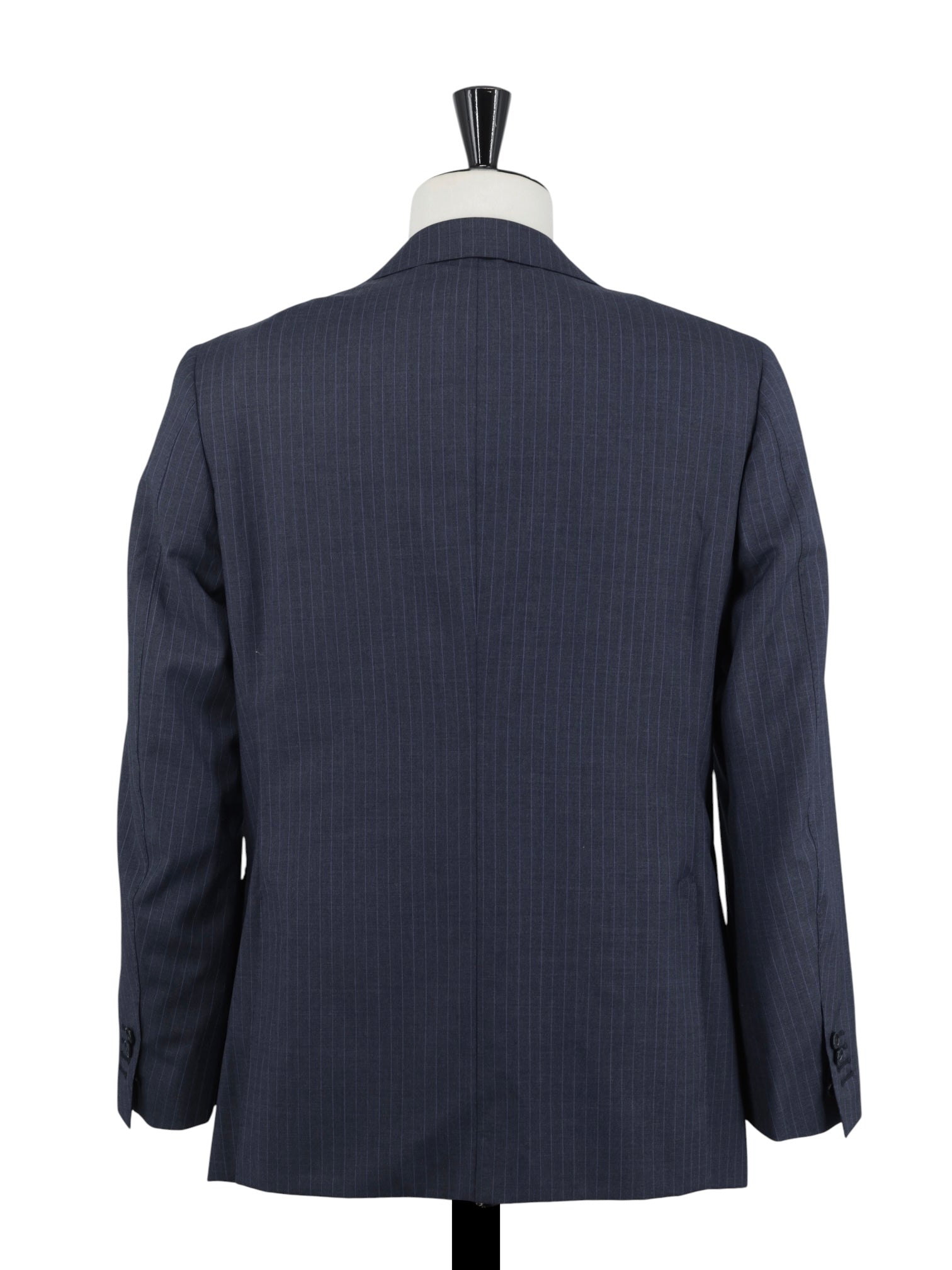 Canali Grey & Light Blue Fine-Wool Pinstripe Milanese-Style Suit