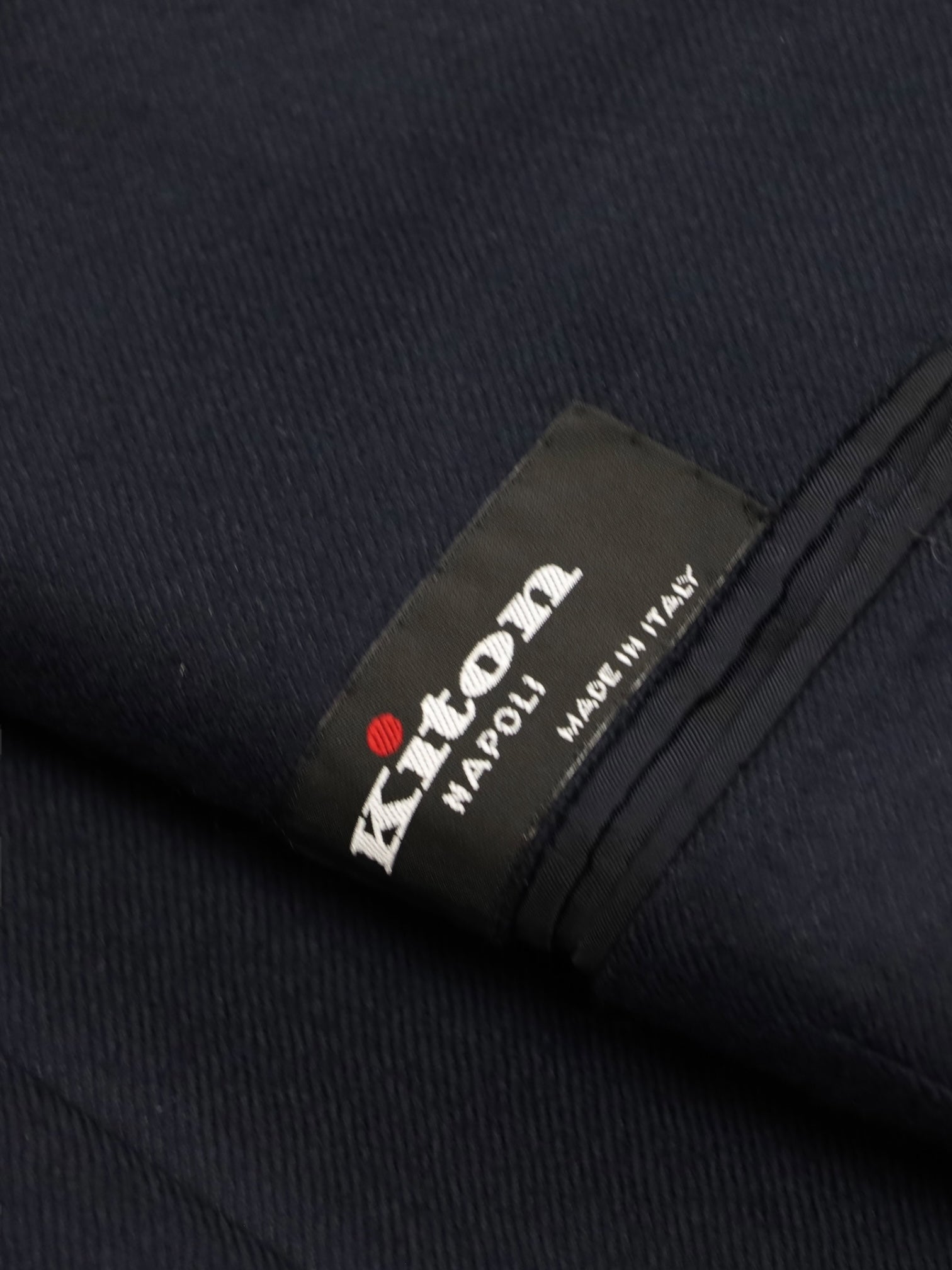 Kiton Navy Cashmere Twill Jacket