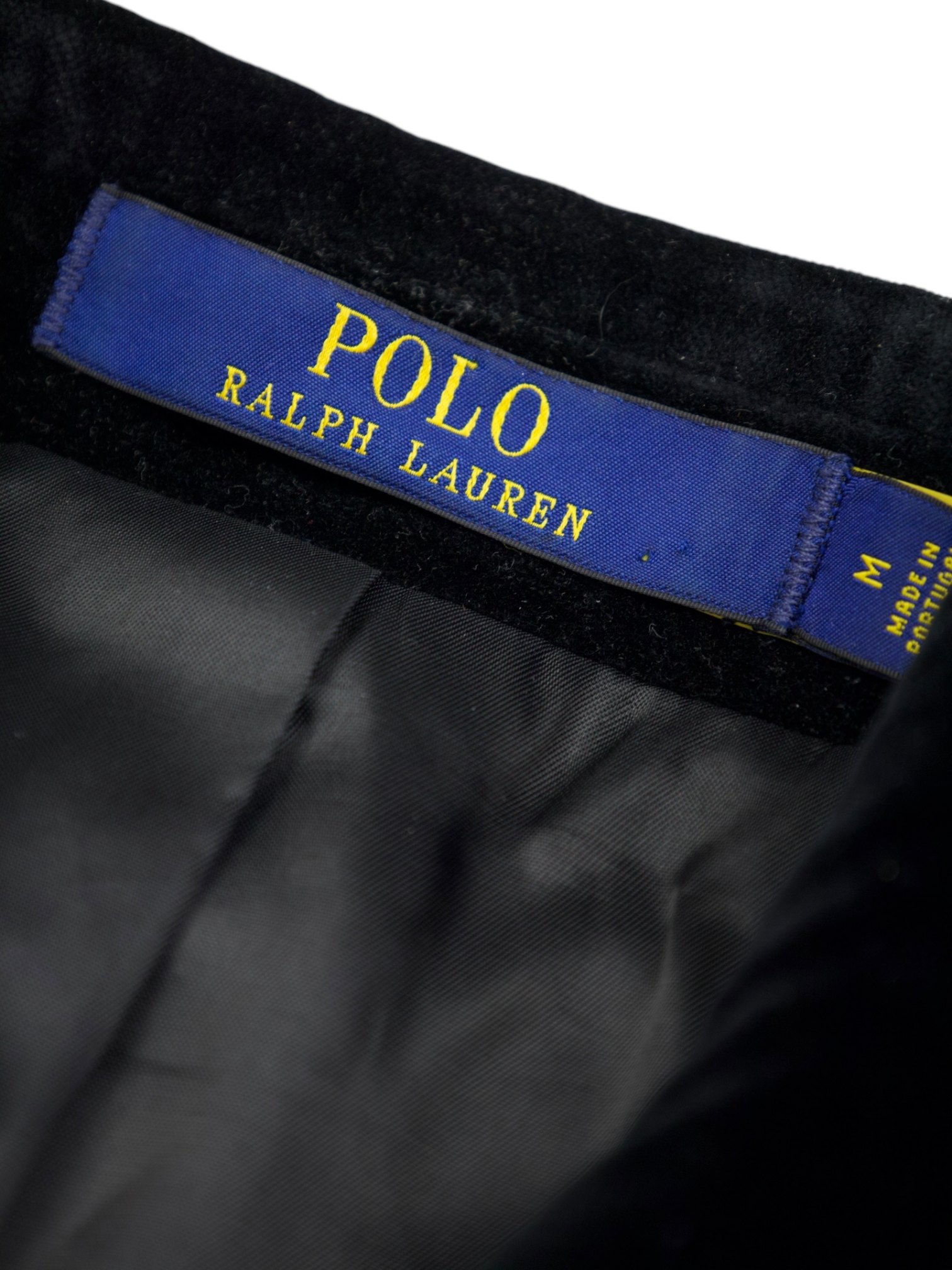 Ralph Lauren Black Cotton Velvet Double-Breasted Jacket
