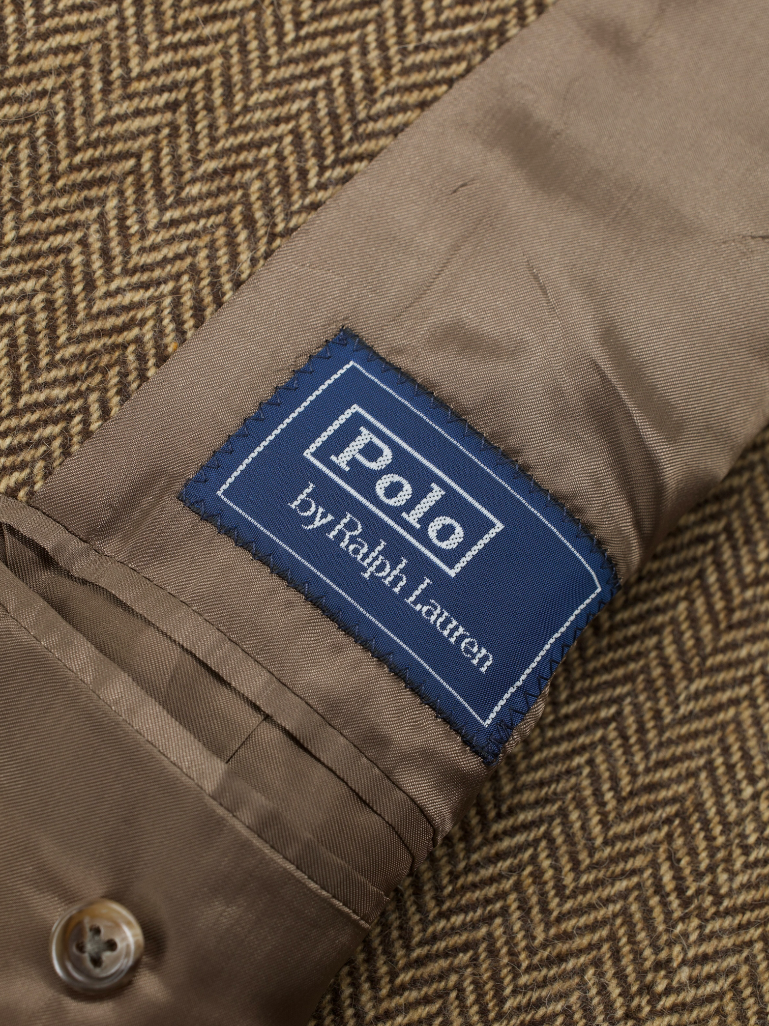 Ralph Lauren Brown Shetland-Tweed Herringbone "RL69" Jacket