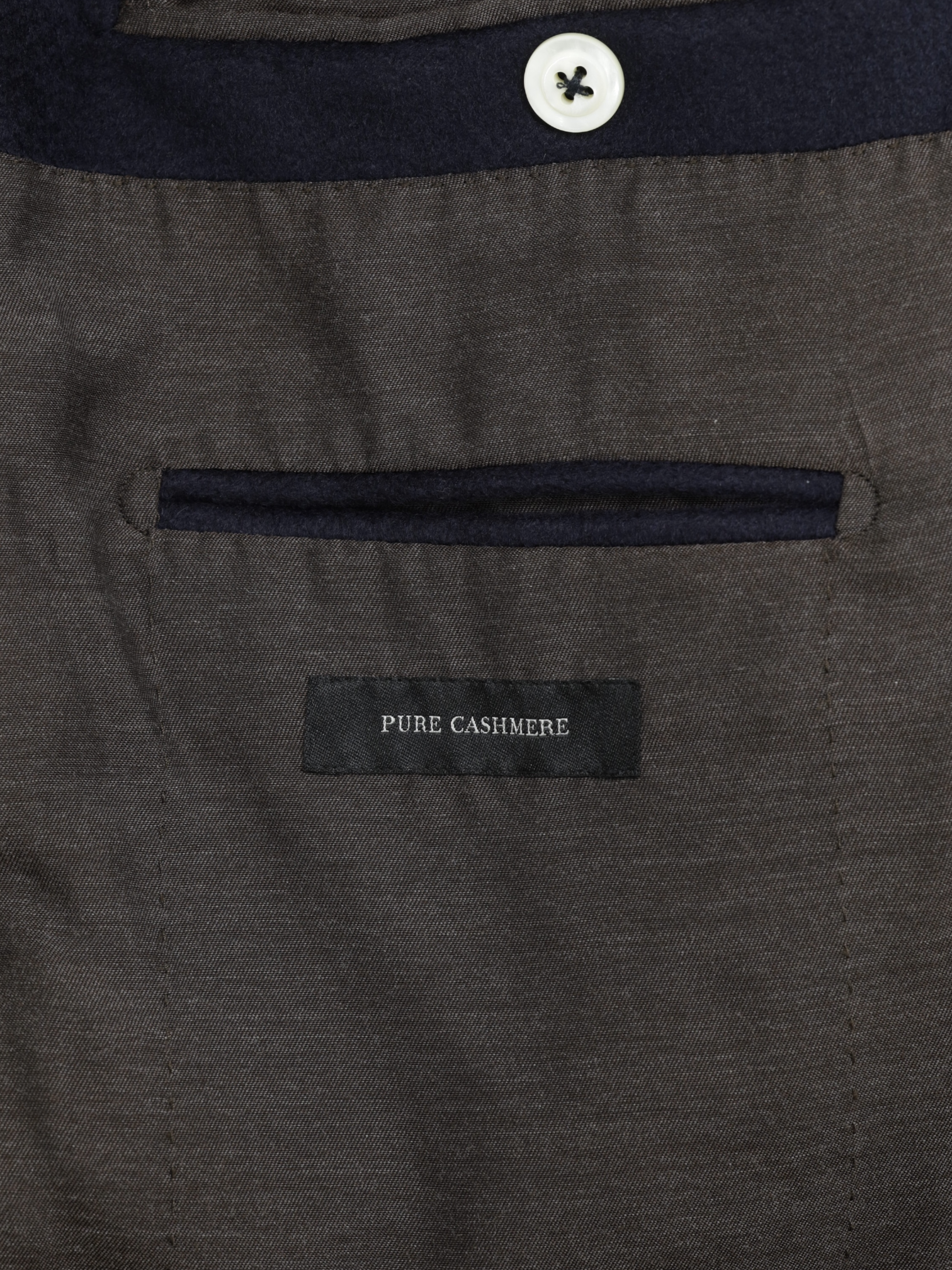 Ermenegildo Zegna Navy Pure Cashmere Milanese Overcoat