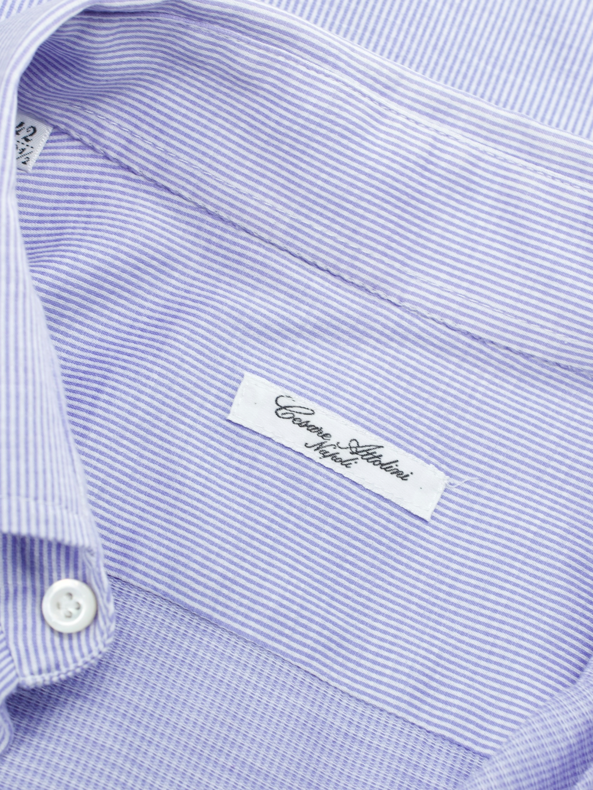 Cesare Attolini Light Blue & White Knitted-Cotton Shirt