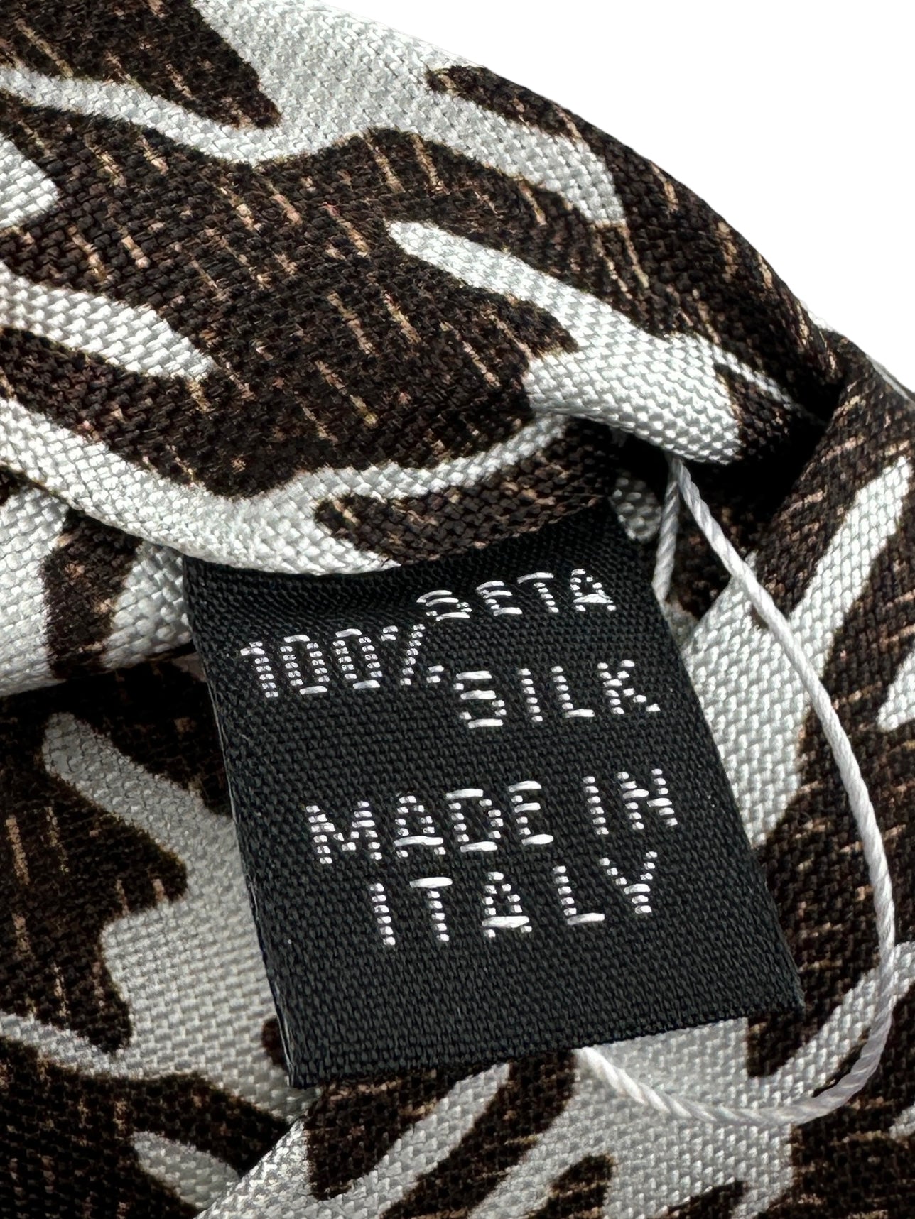 Kiton 5-Fold Brown Houndstooth Silk Tie