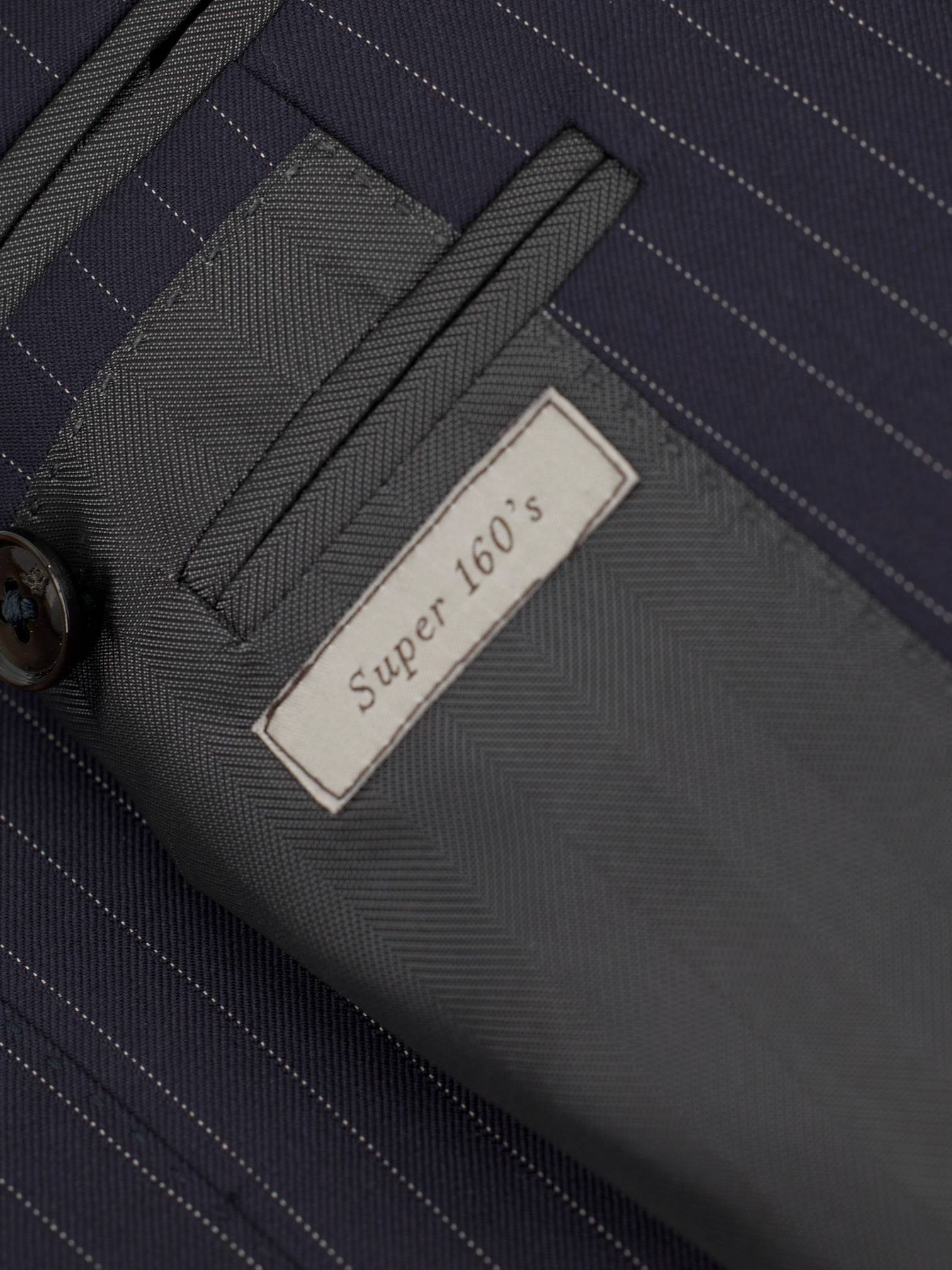 Canali Navy Super 160's Pinstripe Banker Suit