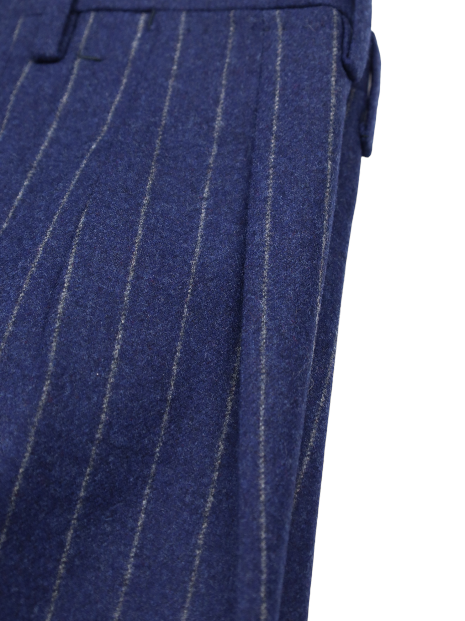 Kiton 3-Piece Blue Flannel Pinstripe Suit