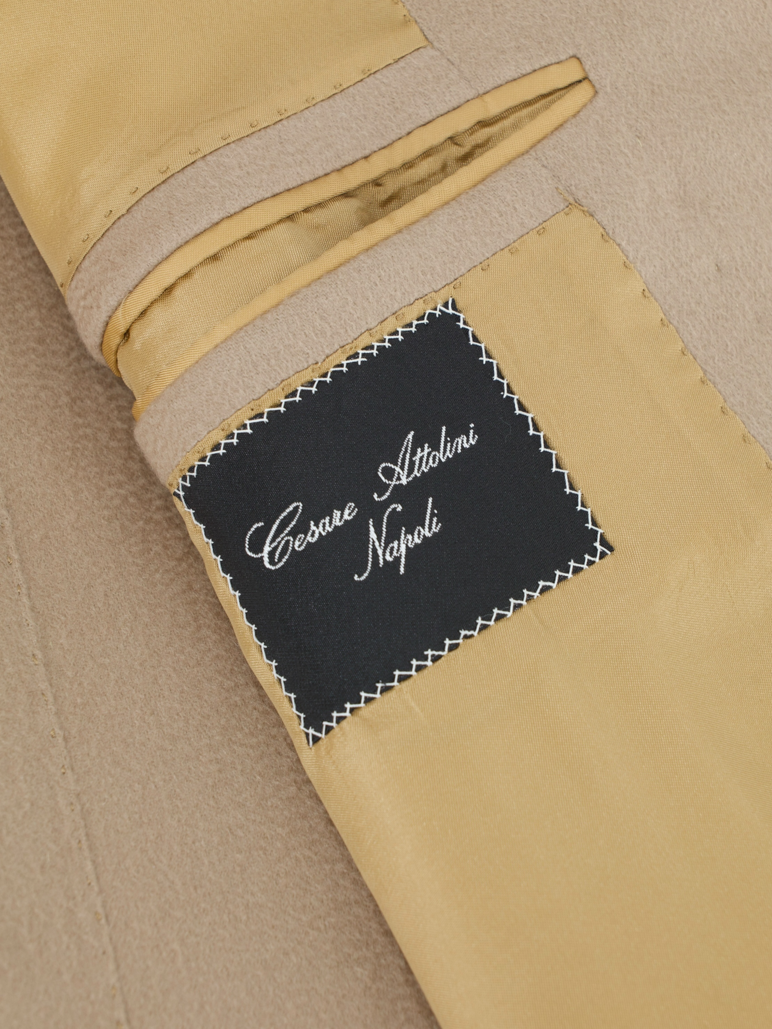 Cesare Attolini Camel Brown Pure Cashmere Sartorial Overcoat