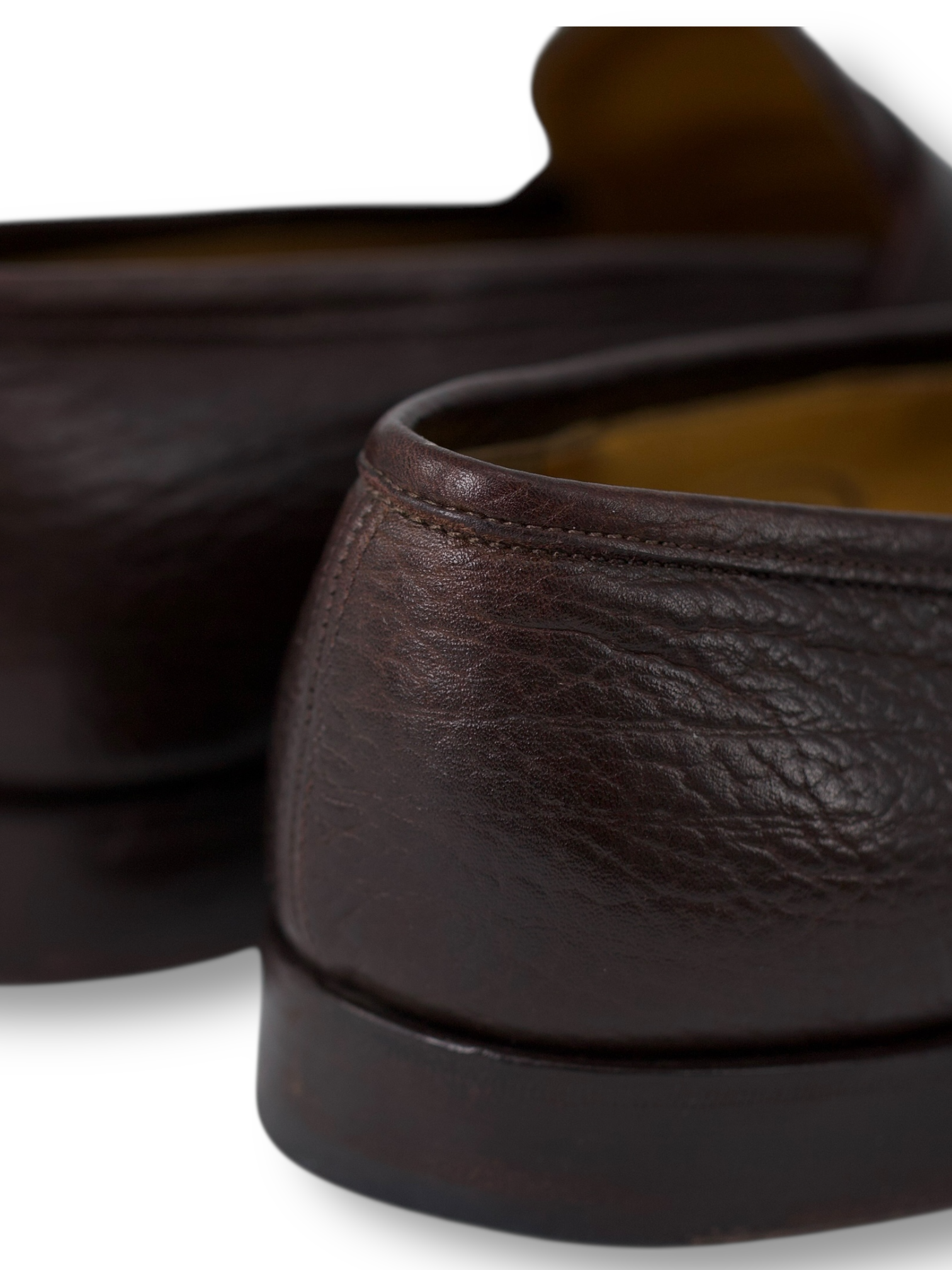 Edward Green Dark Brown London Grain Leather Piccadilly Penny Loafer