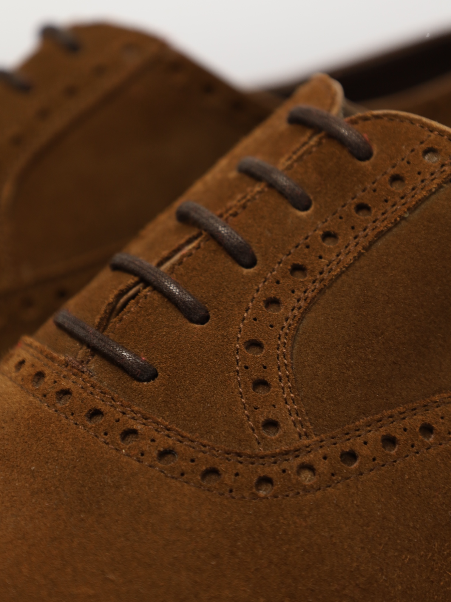 Carmina Brown Suede Cap Toe Oxford Lace-ups