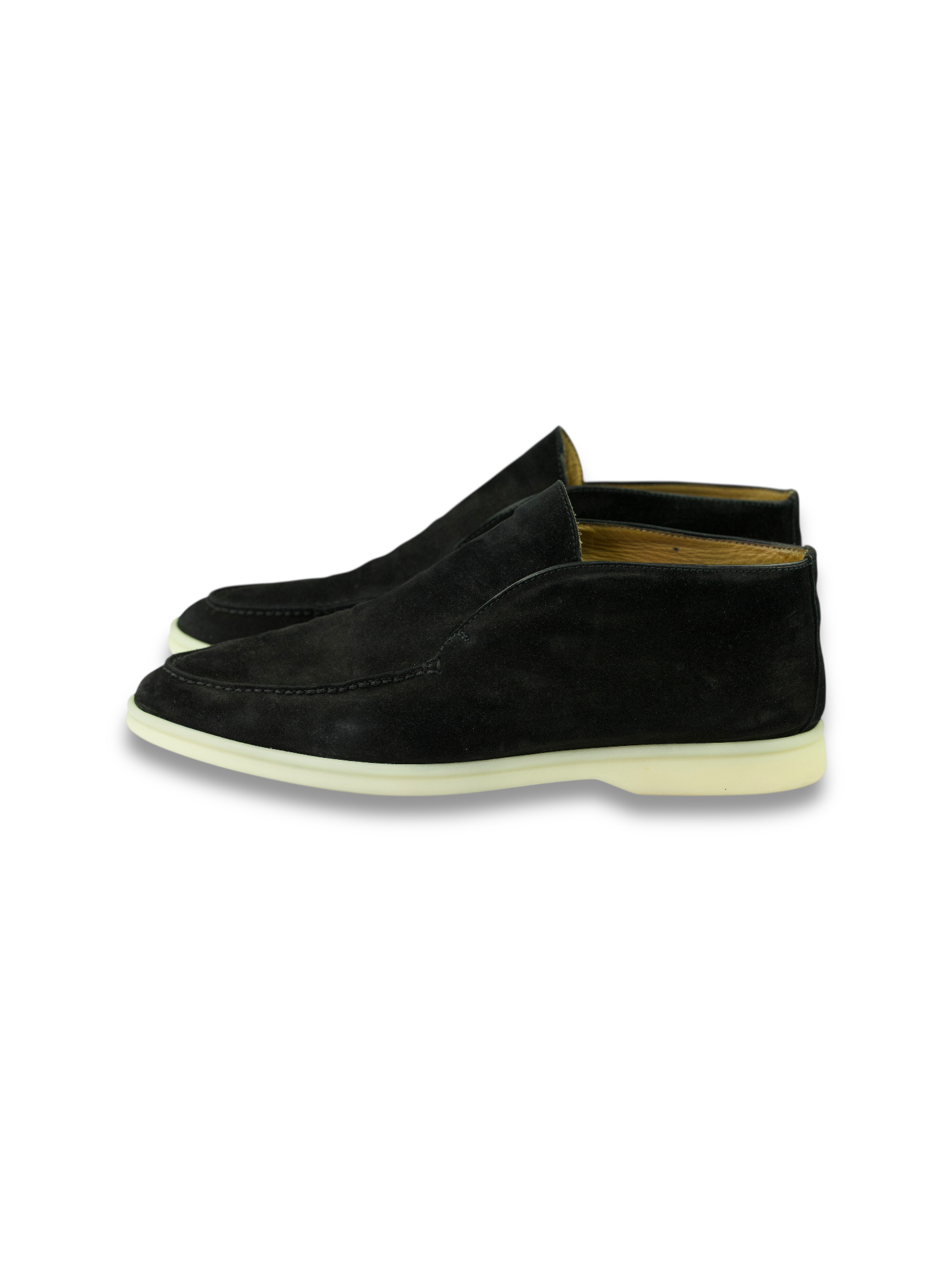 Loro Piana Black Suede Open Walk Ankle Boots