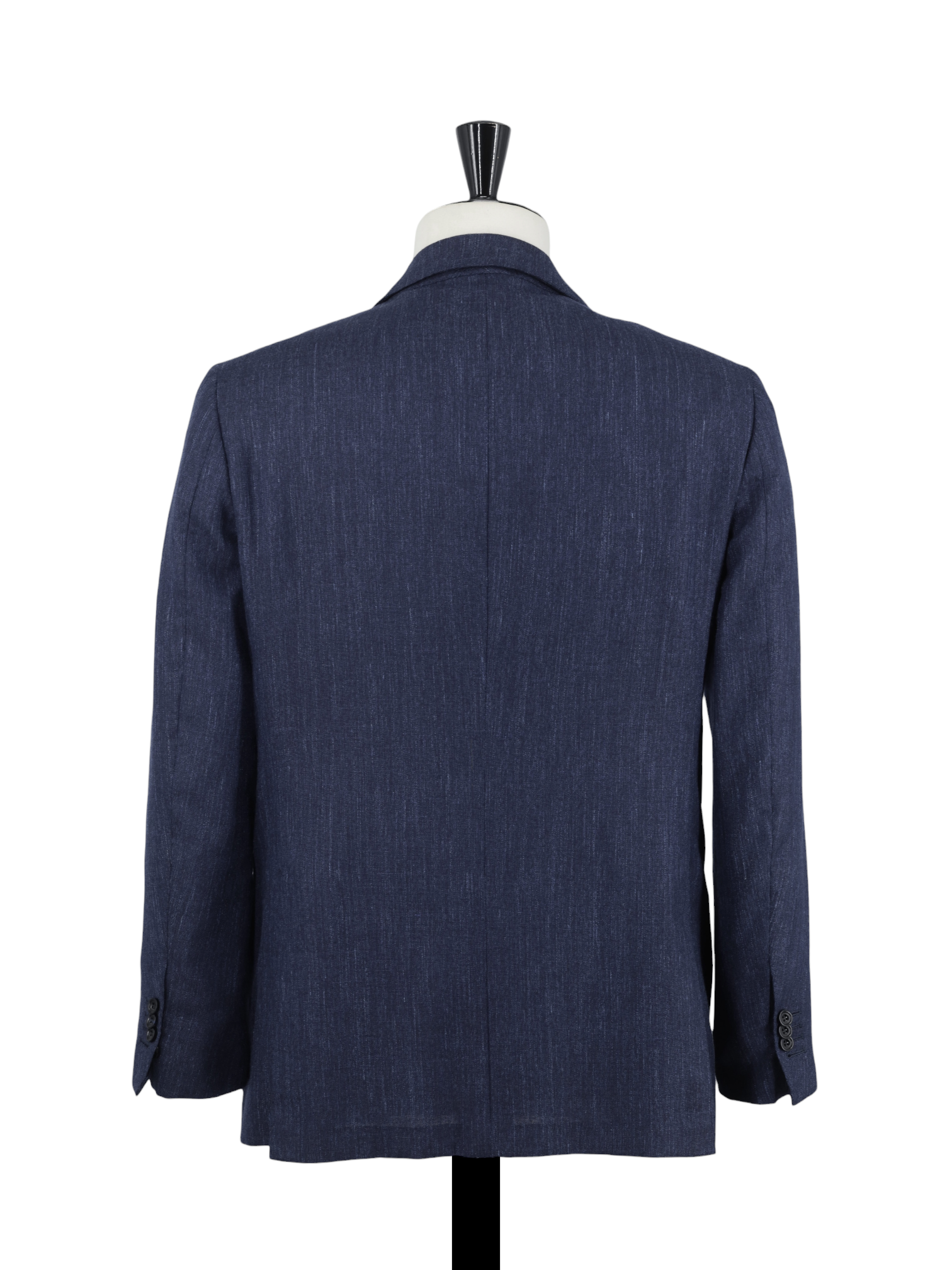 Kiton Denim Blue Cashmere, Linen & Silk Denim-Effect Suit