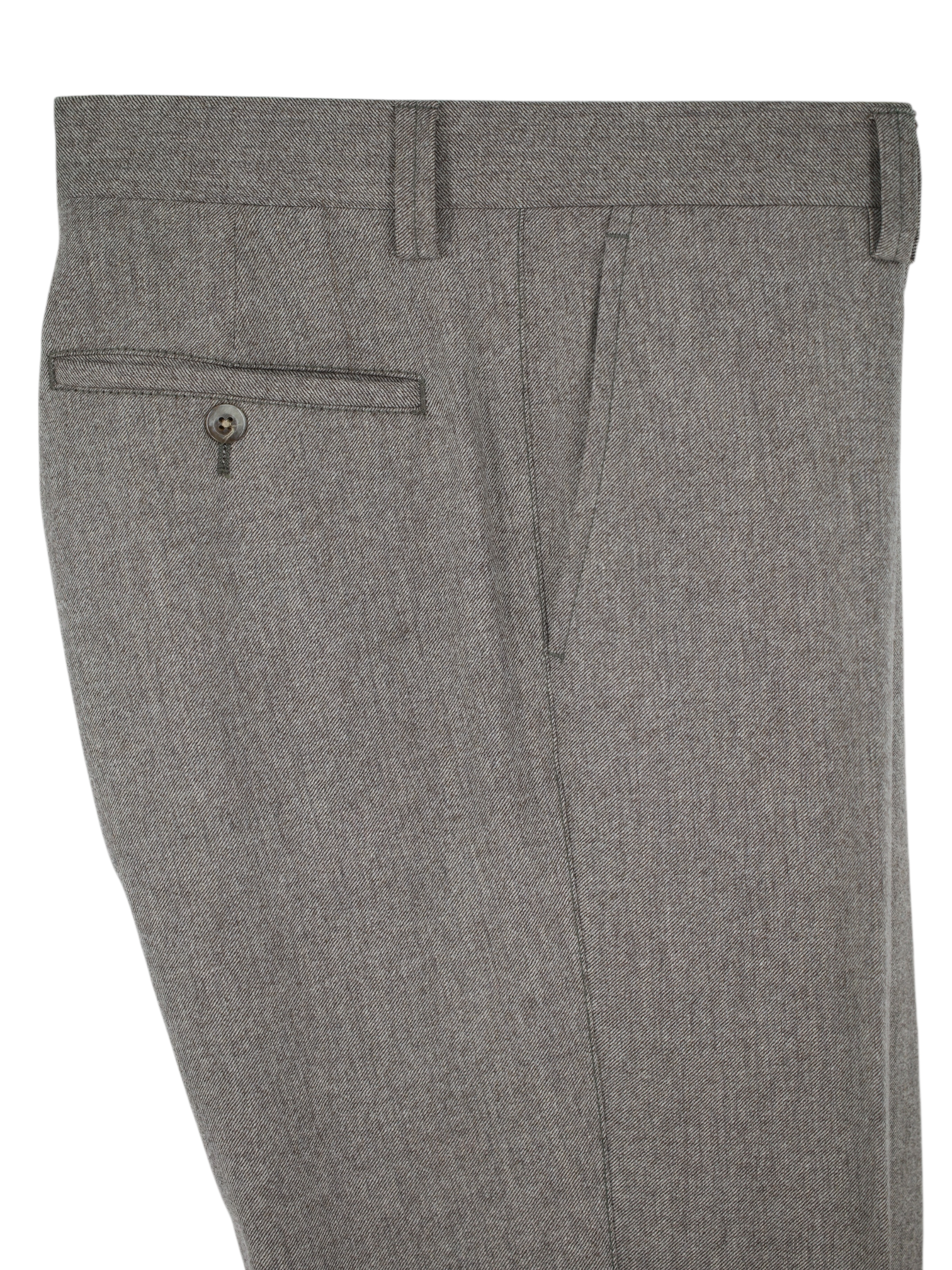 Corneliani Light Brown Wool, Cashmere & Stretch Twill Winter Trousers